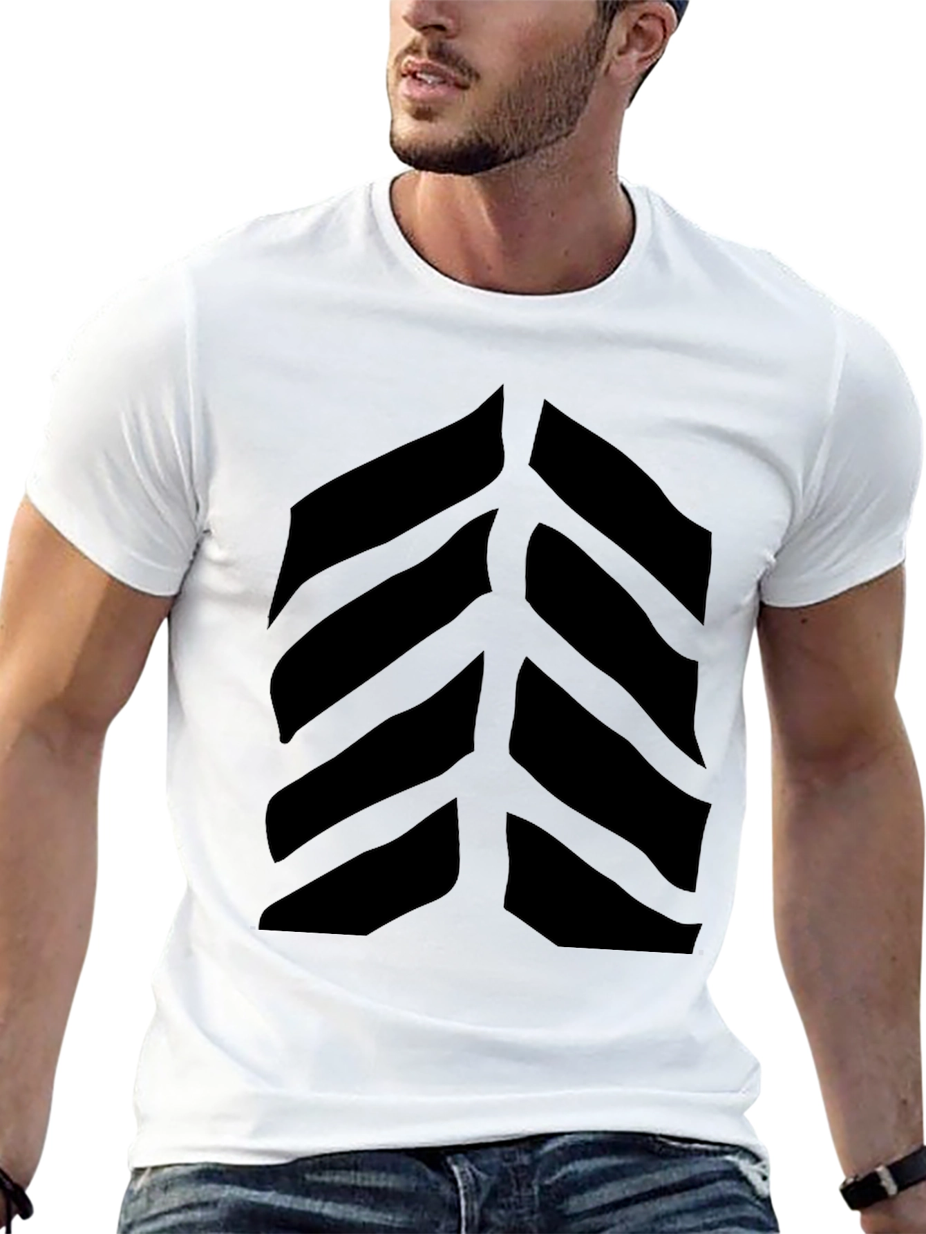Graphic Tee - Abstract Leaf Design