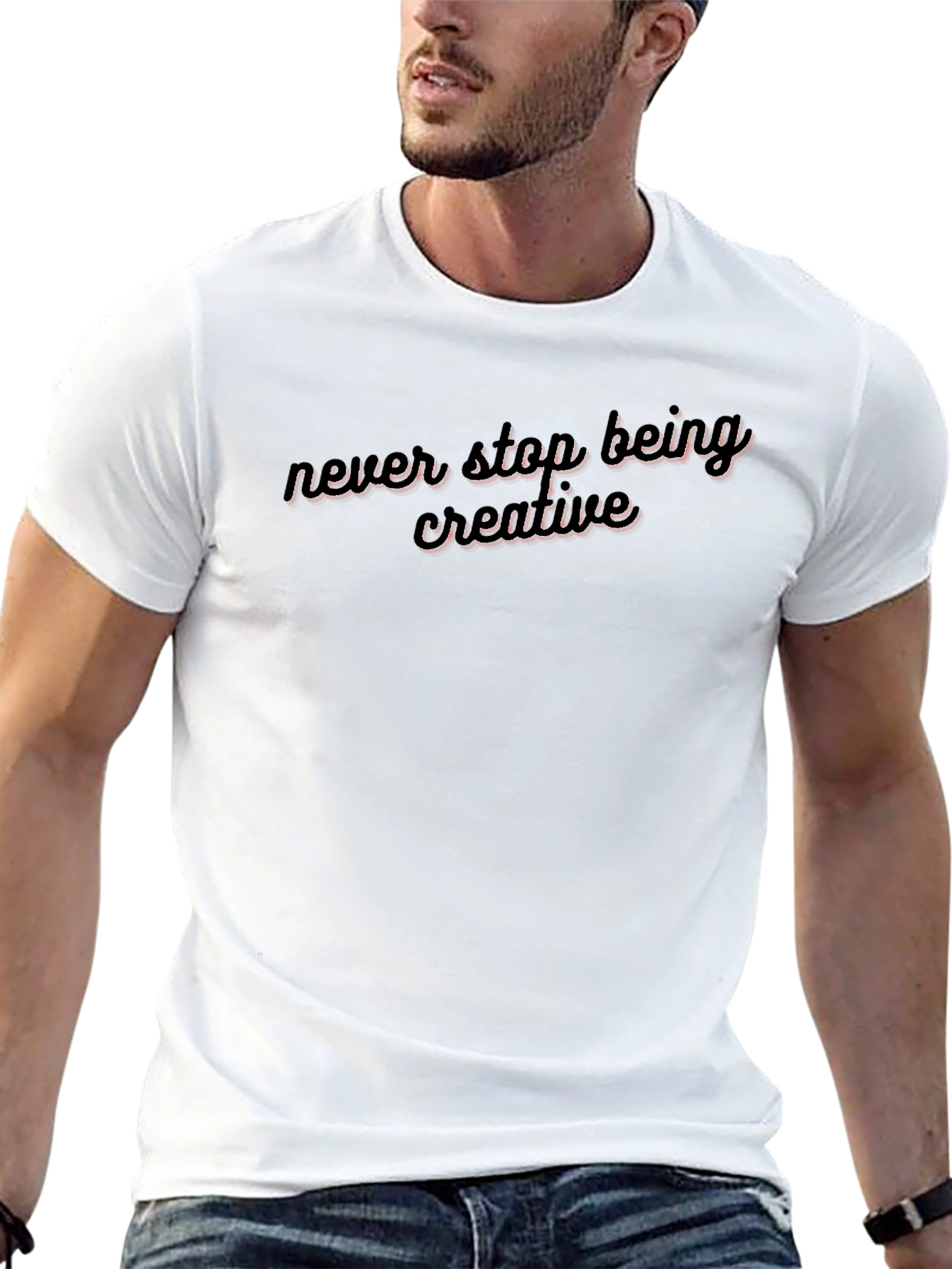 Never Stop Being Creative Black Tee