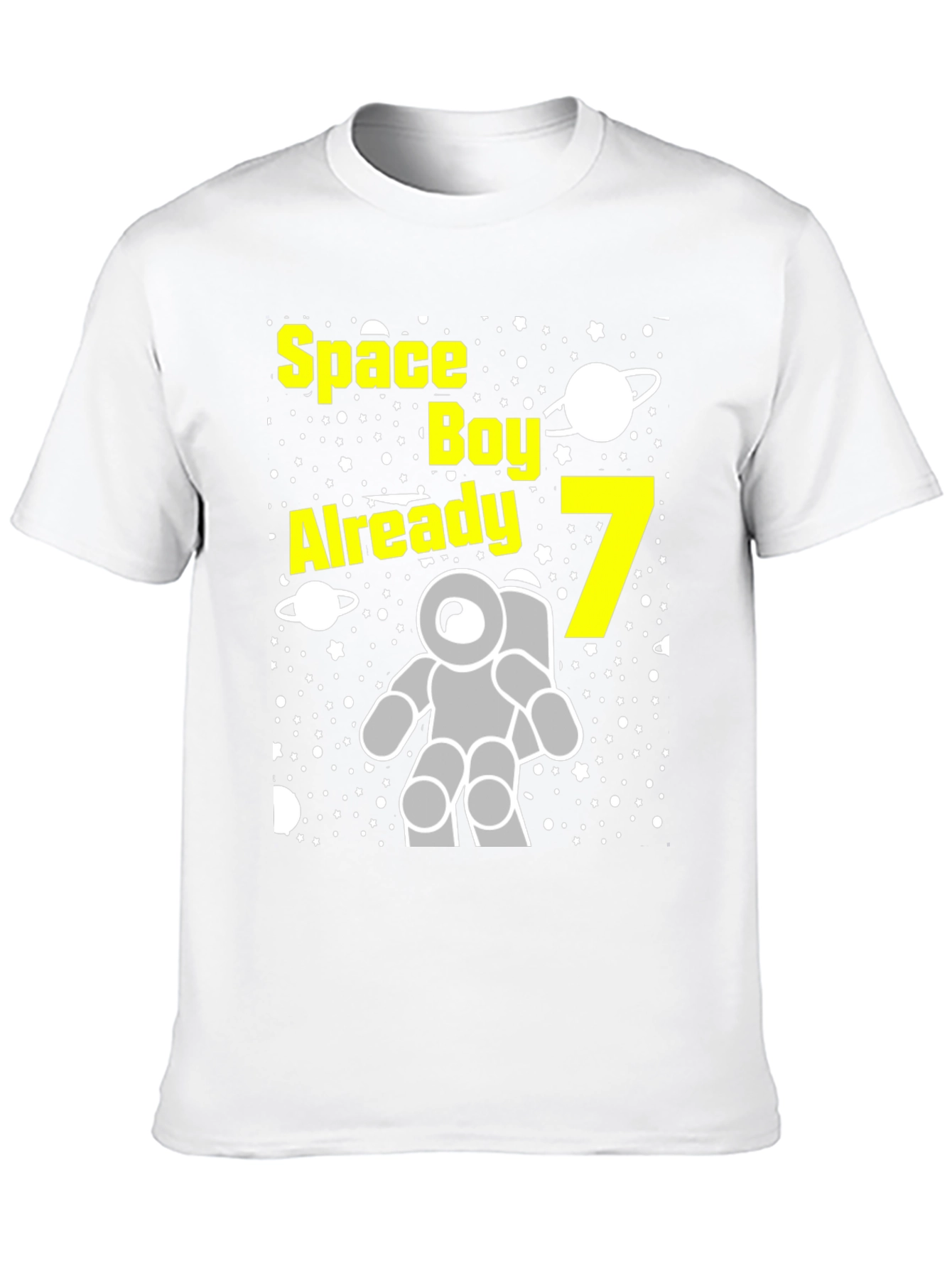 Space Boy 7th Birthday T-Shirt