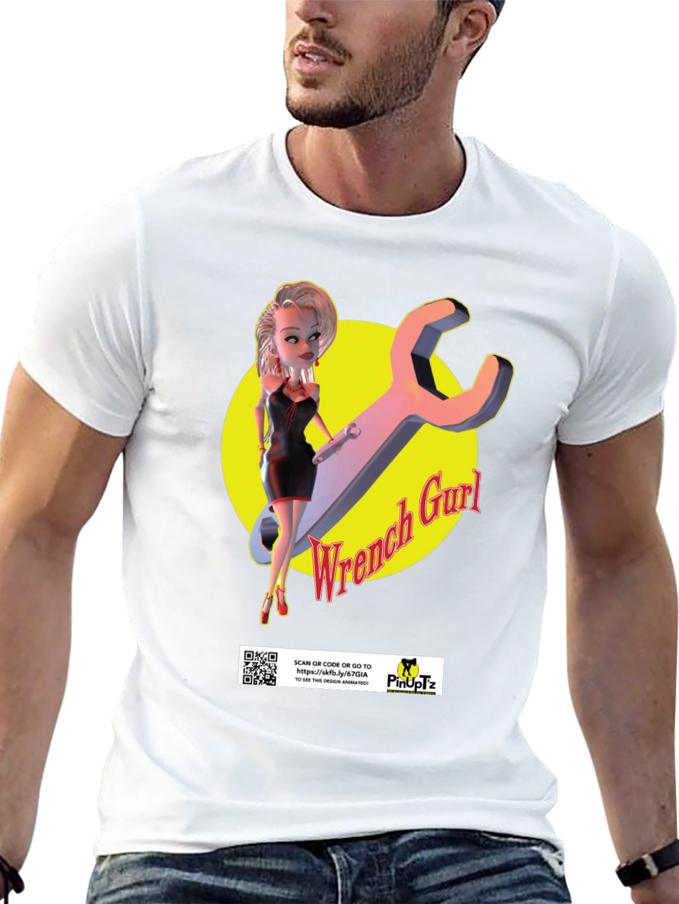Wrench Gurl T-Shirt - Pinup Mechanic Style