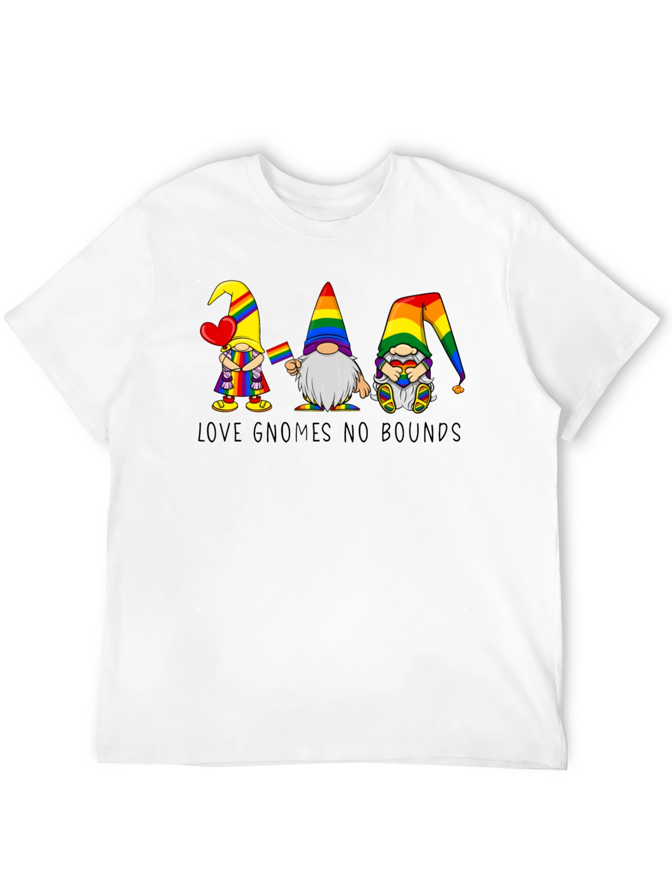 Love Gnomes No Bounds Pride T-Shirt