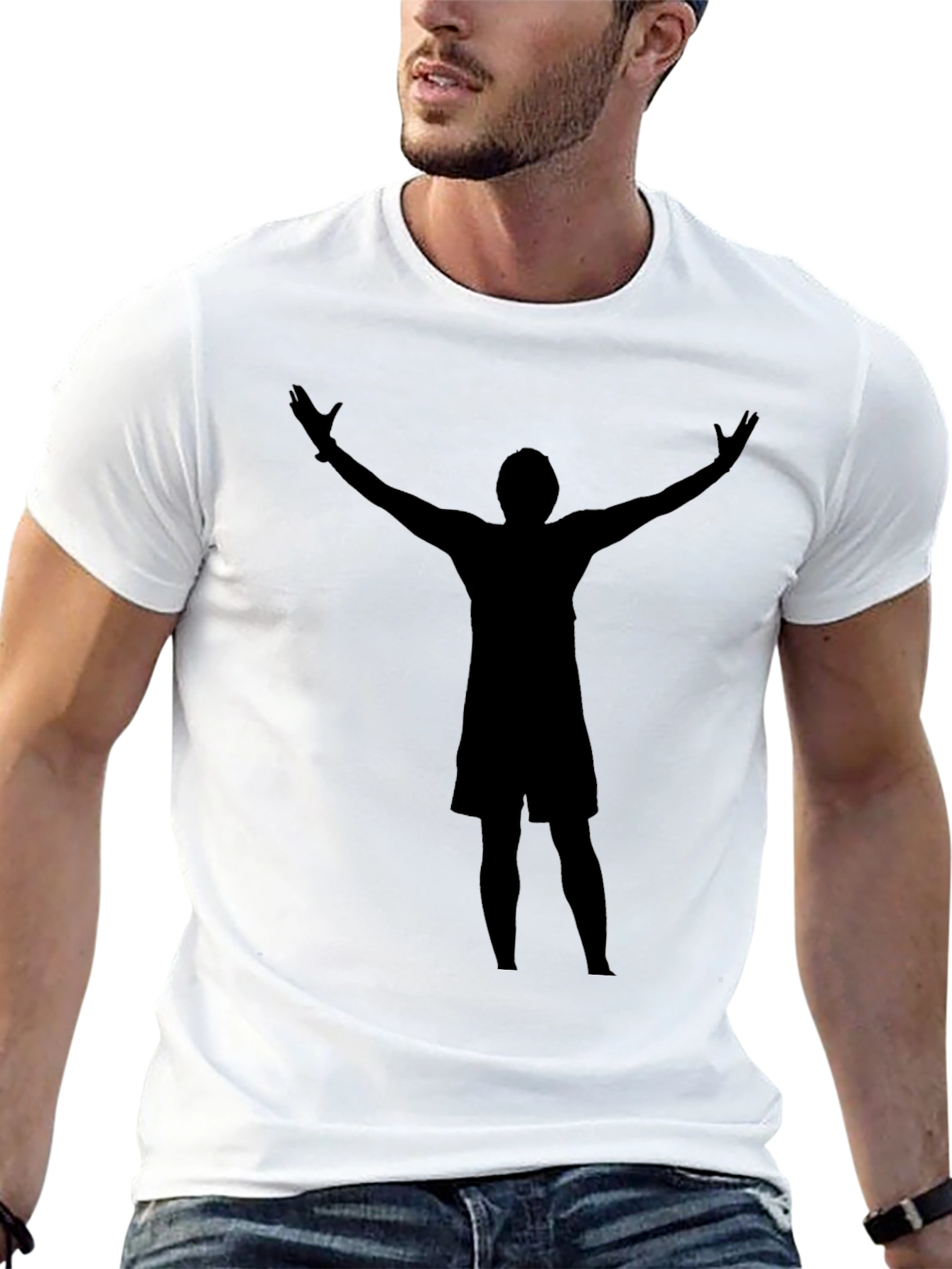 Silhouette Graphic Tee - Black Crew Neck