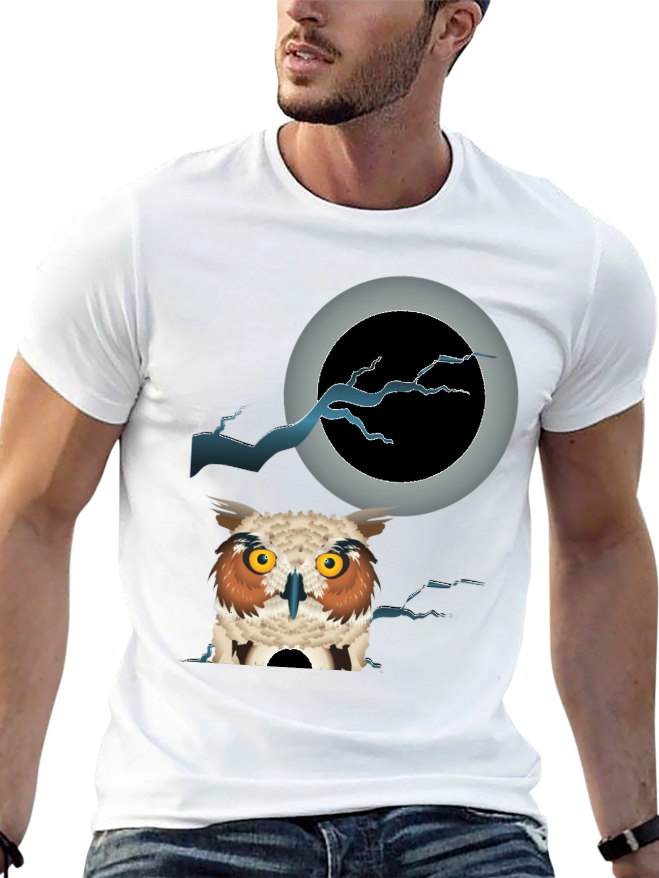 Owl Moon T-Shirt - Unique Graphic Tee