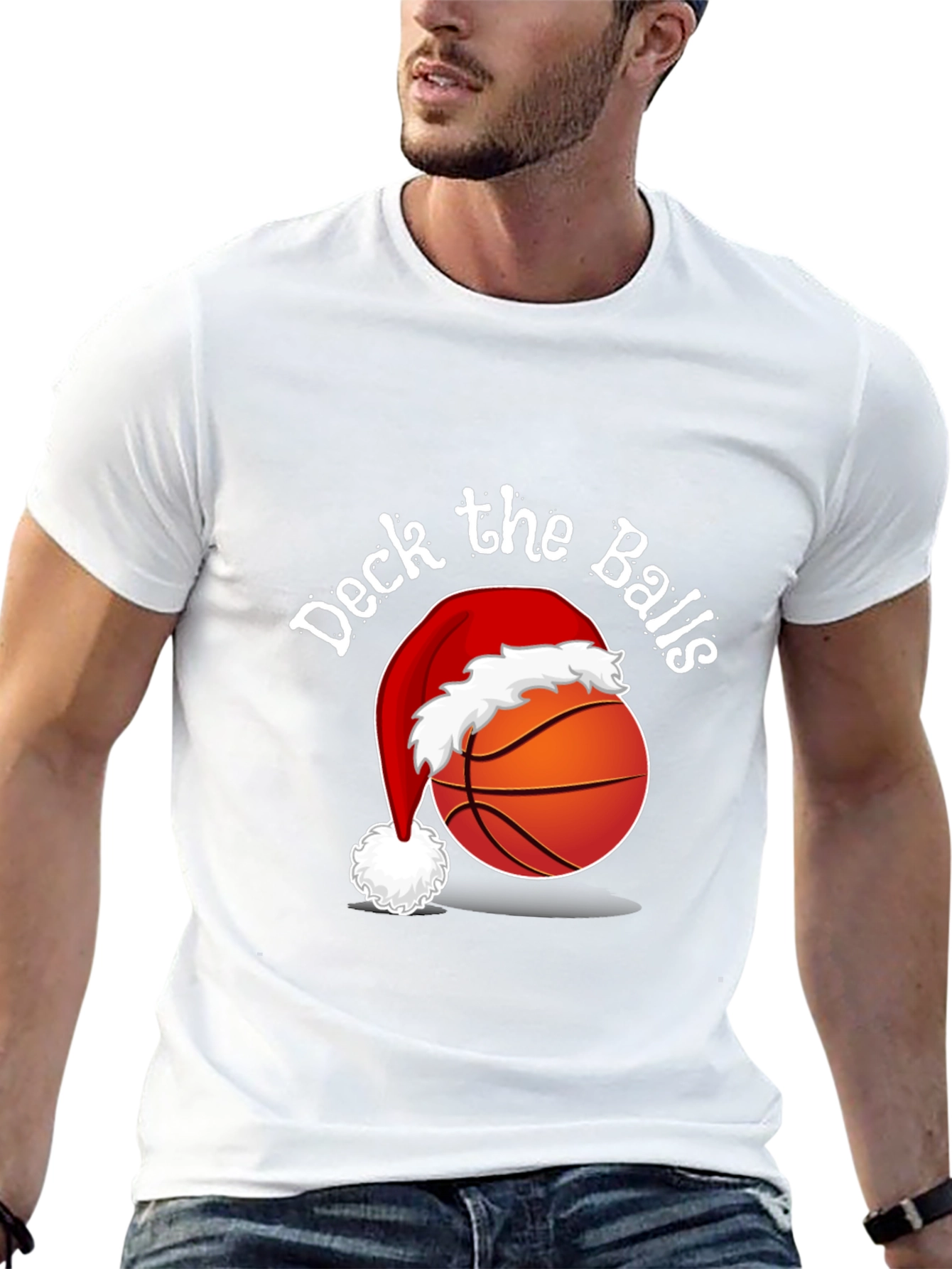 Deck the Balls T-Shirt - Holiday Basketball Tee