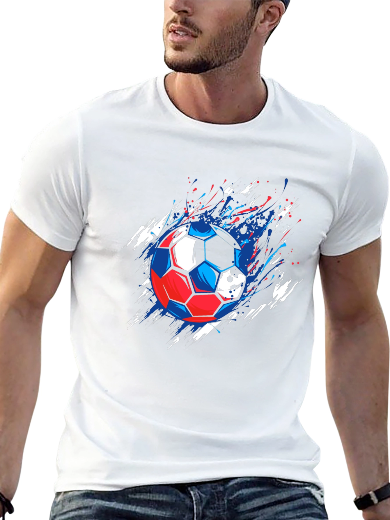 Mens Graphic Soccer Ball Tee