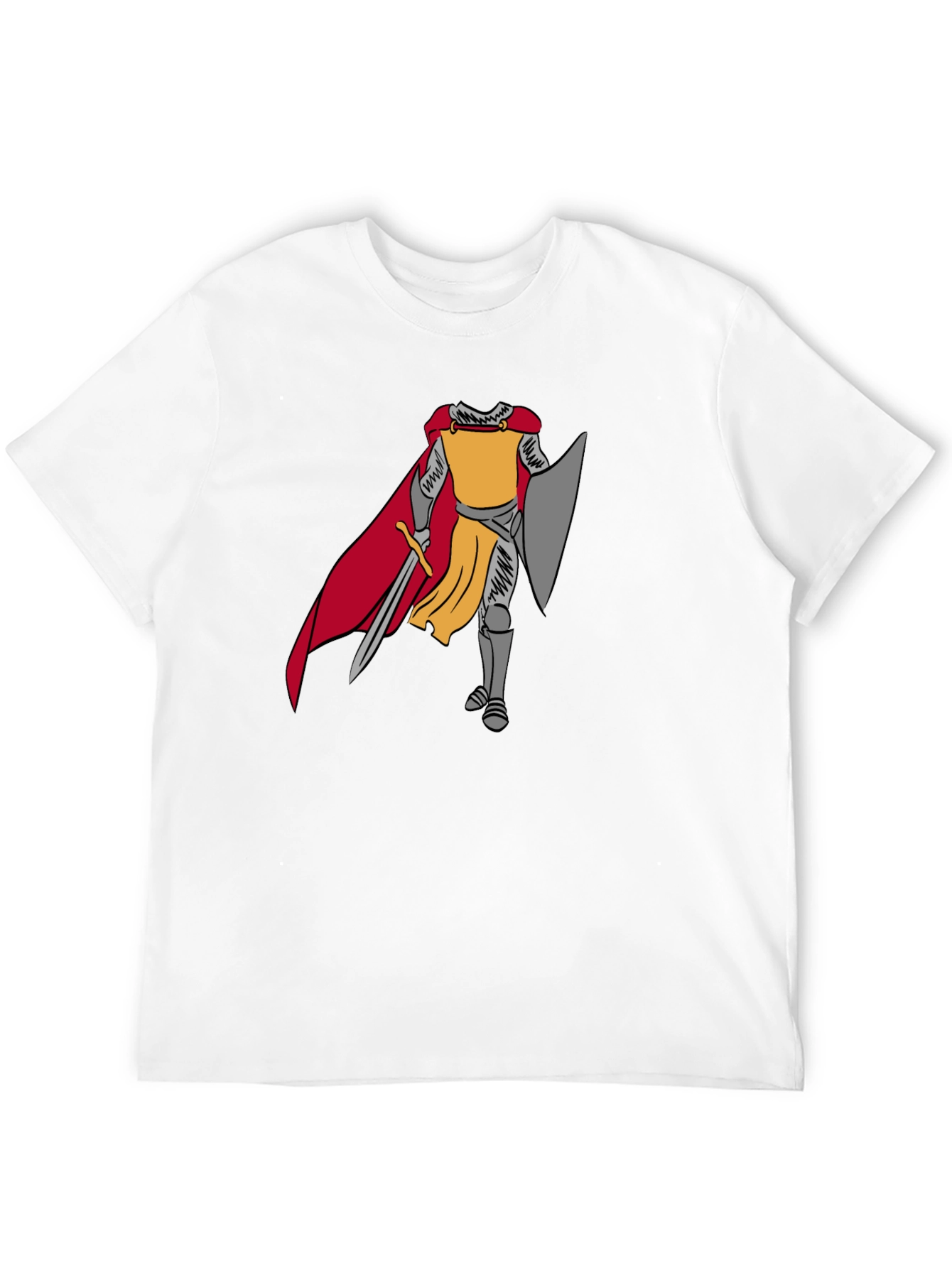 Knight Graphic Tee - Medieval Warrior Design