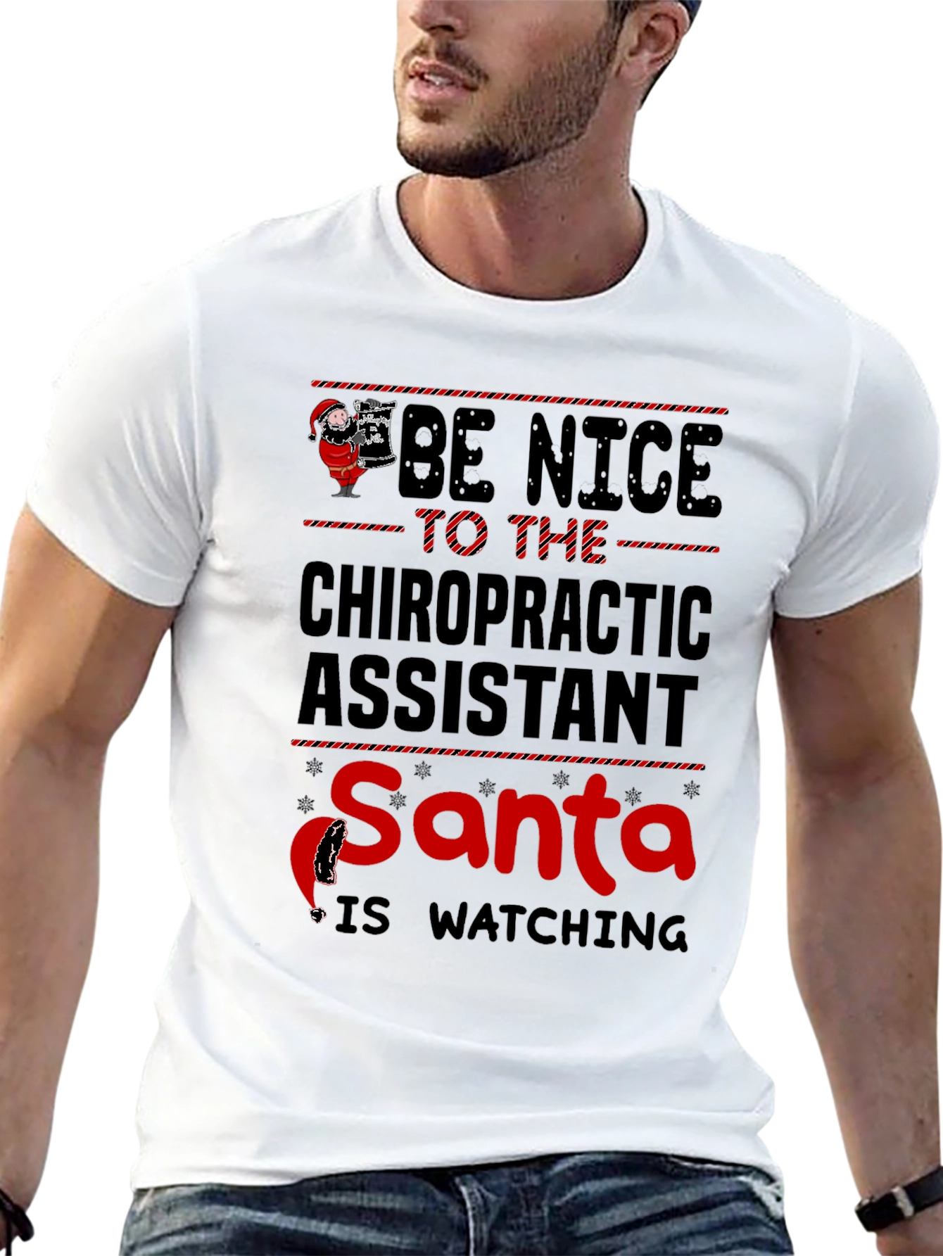 Chiropractic Assistant Christmas Santa T-Shirt