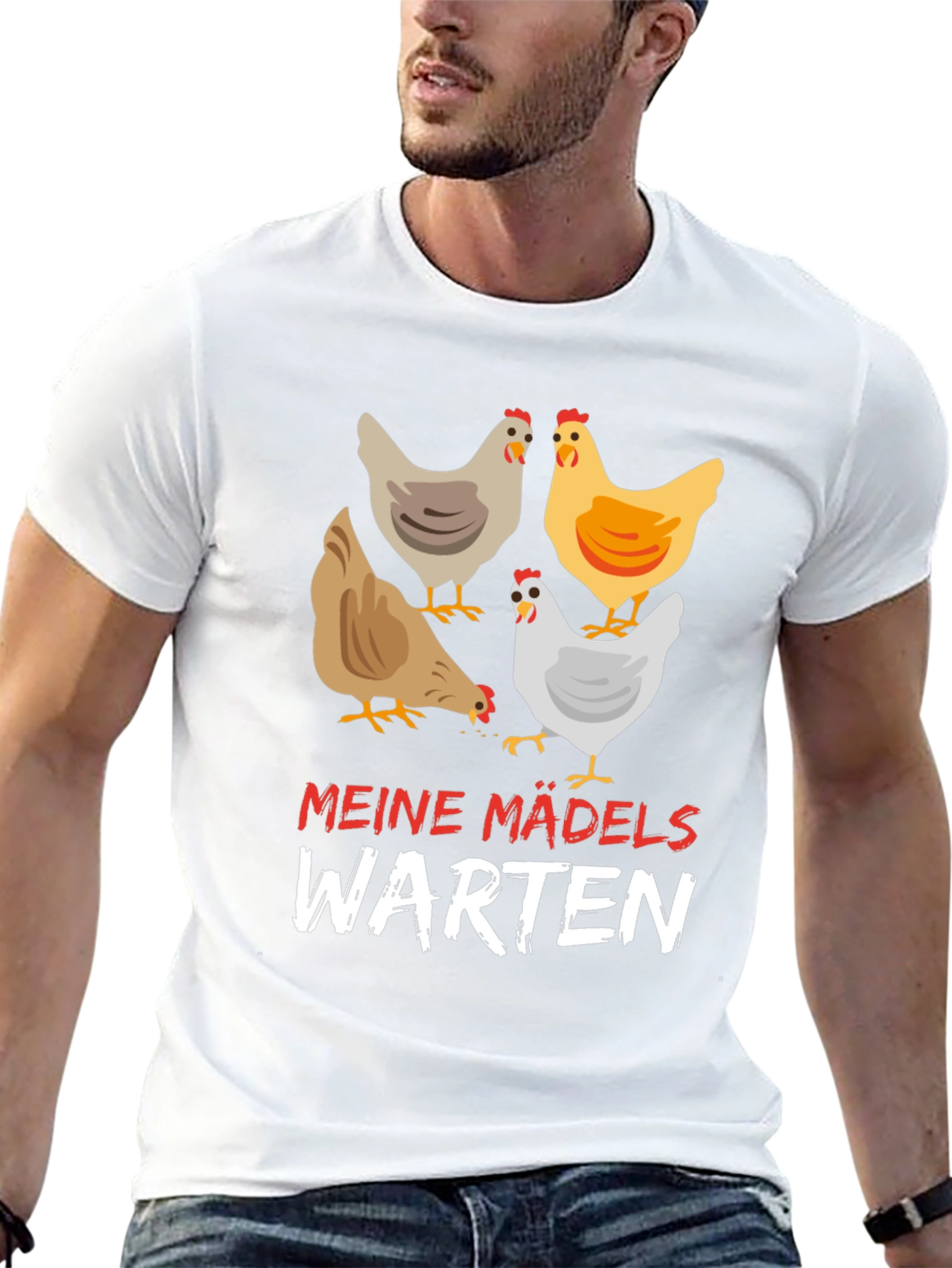 Funny Chicken Ladies T-Shirt - Meine Madels Warten