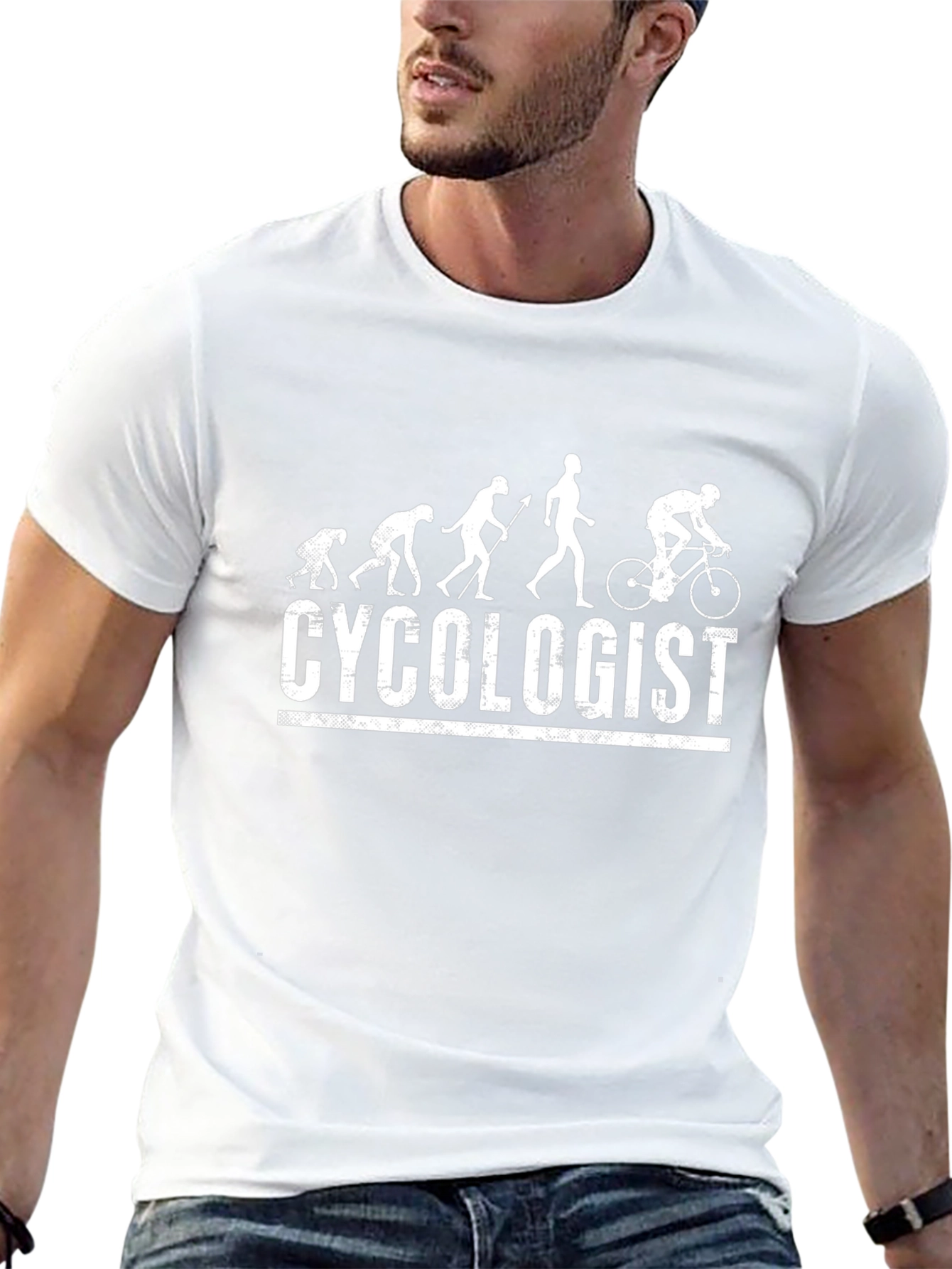 Cycololgist Evolution T-Shirt - Funny Cycling Tee