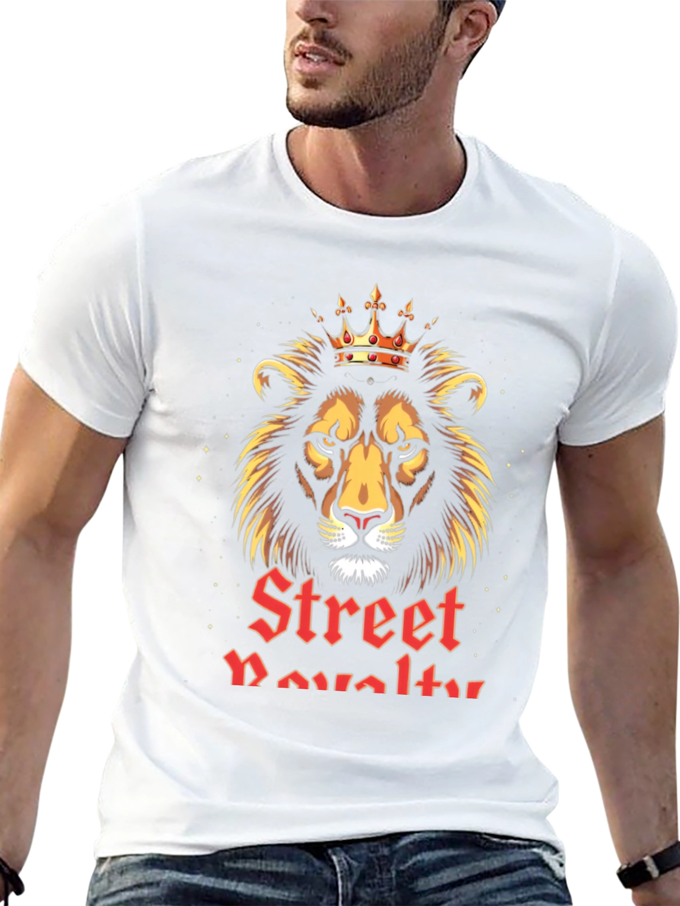 Street Royalty Lion Graphic Tee - Black