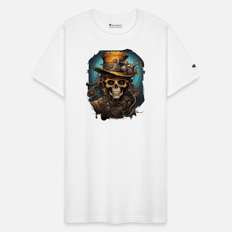 Steampunk zombie skull