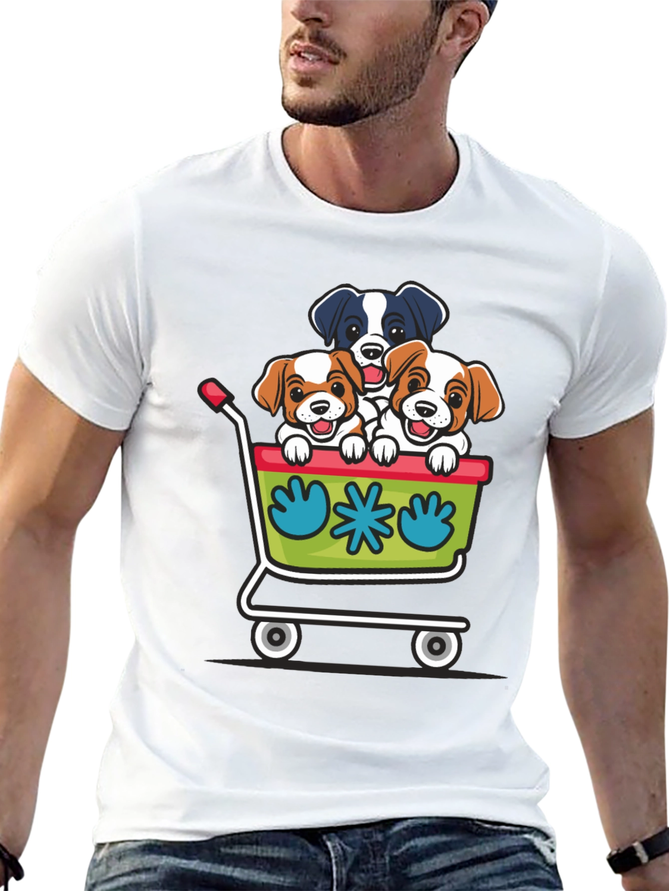 Puppy Cart Graphic Tee