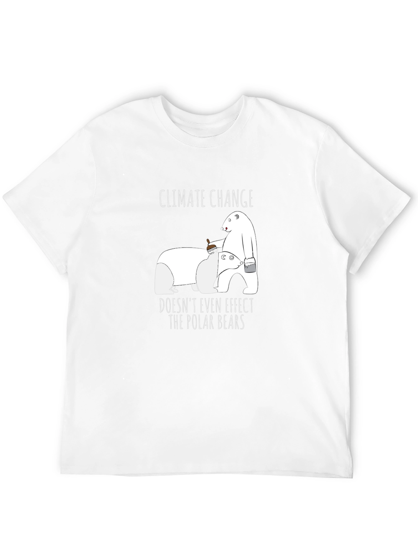 Climate Change Polar Bear T-Shirt - Funny Sarcastic Tee