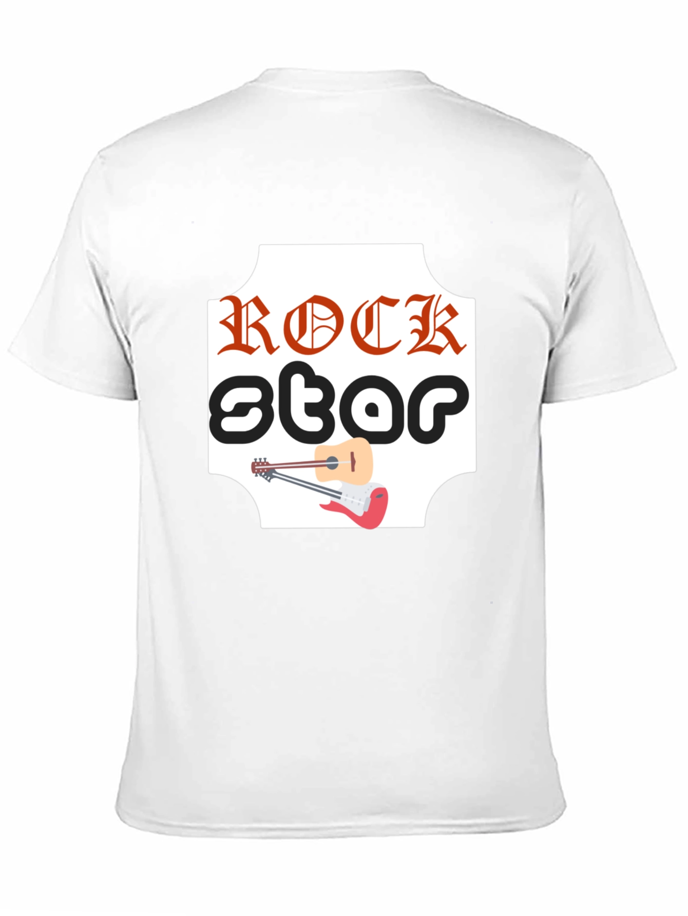 Rock Star Guitar Graphic T-Shirt - Black