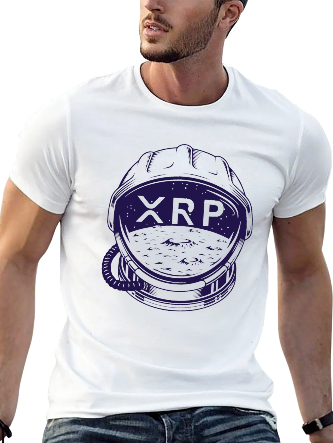 XRP Astronaut Helmet Graphic T-Shirt