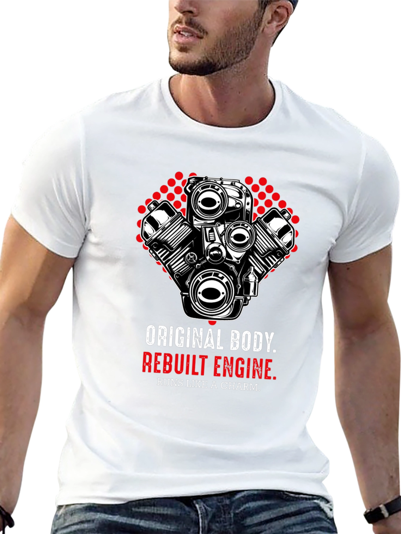 Original Body Rebuilt Engine Mens Graphic Tee