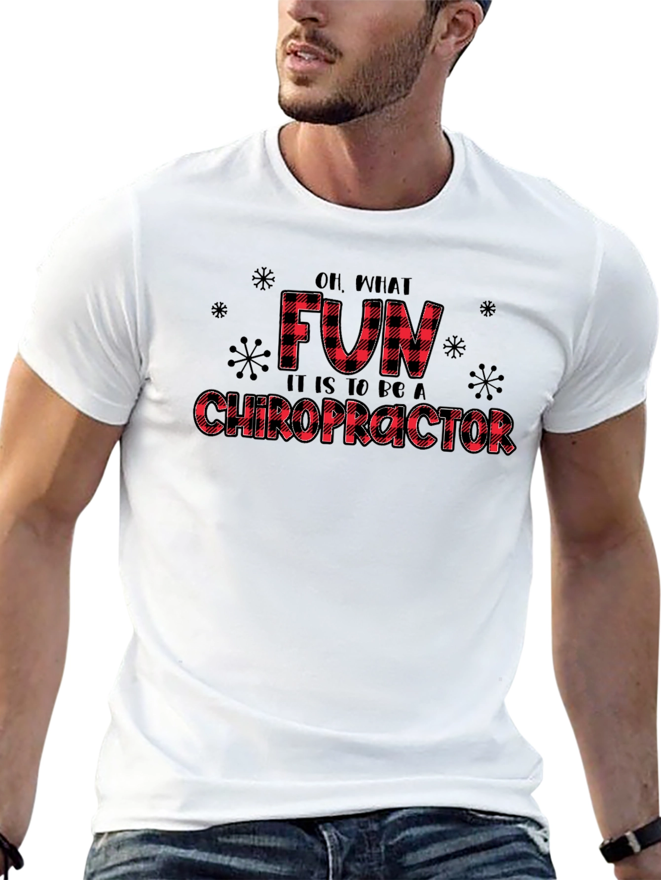 Funny Chiropractor Buffalo Plaid T-Shirt