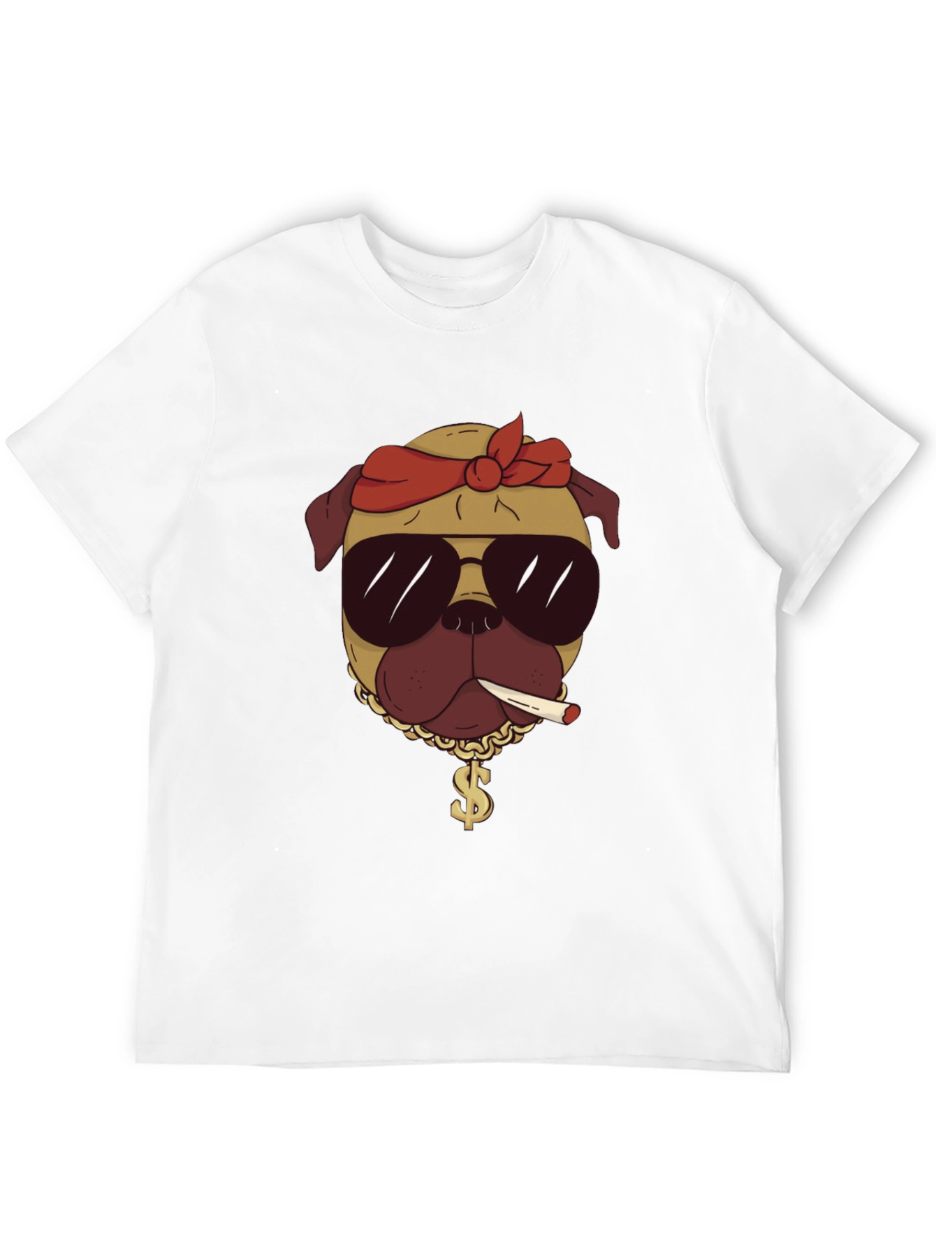Cool Pug Graphic Tee - Black