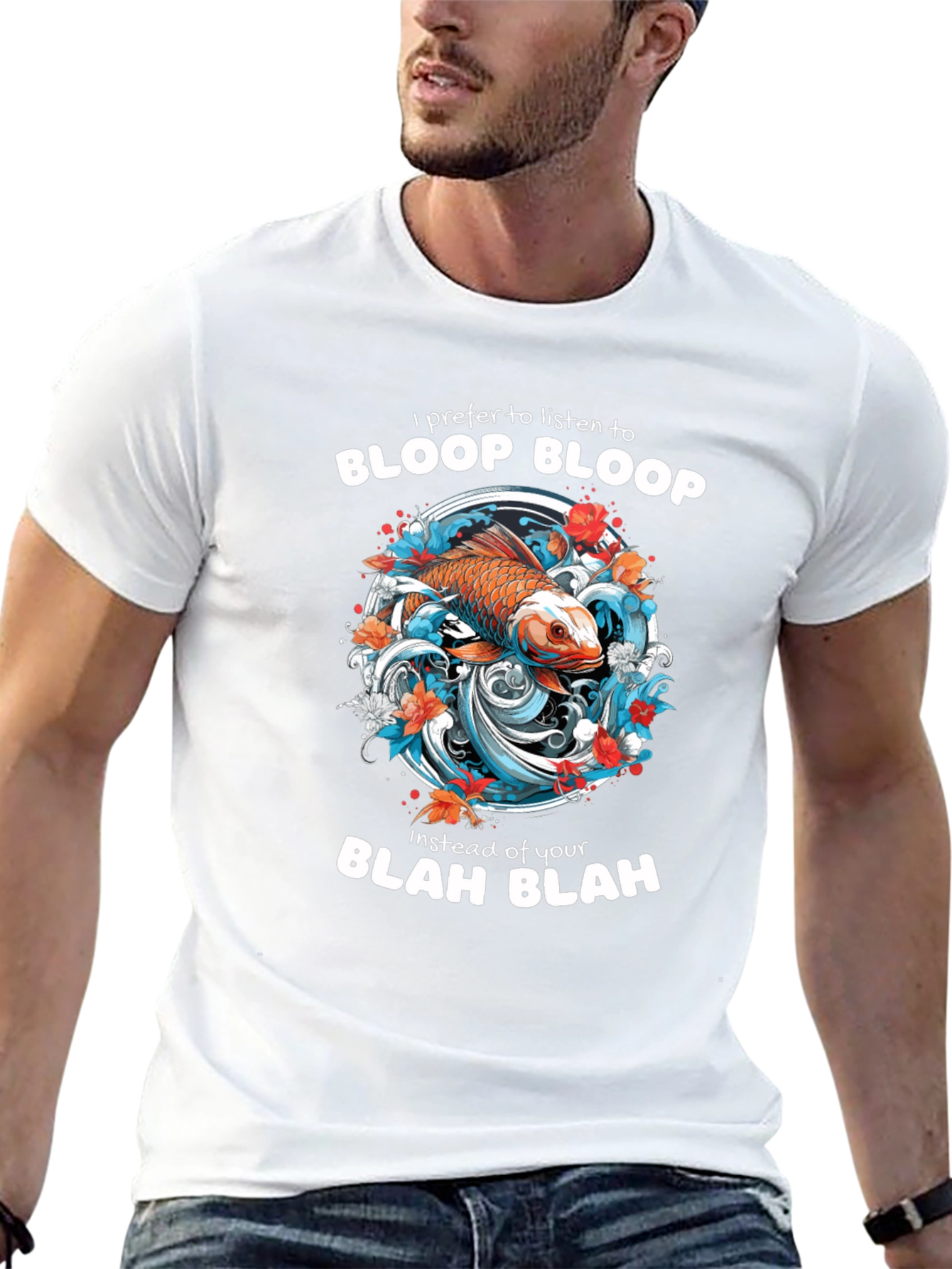 Bloopy Koi Fish Graphic T-Shirt