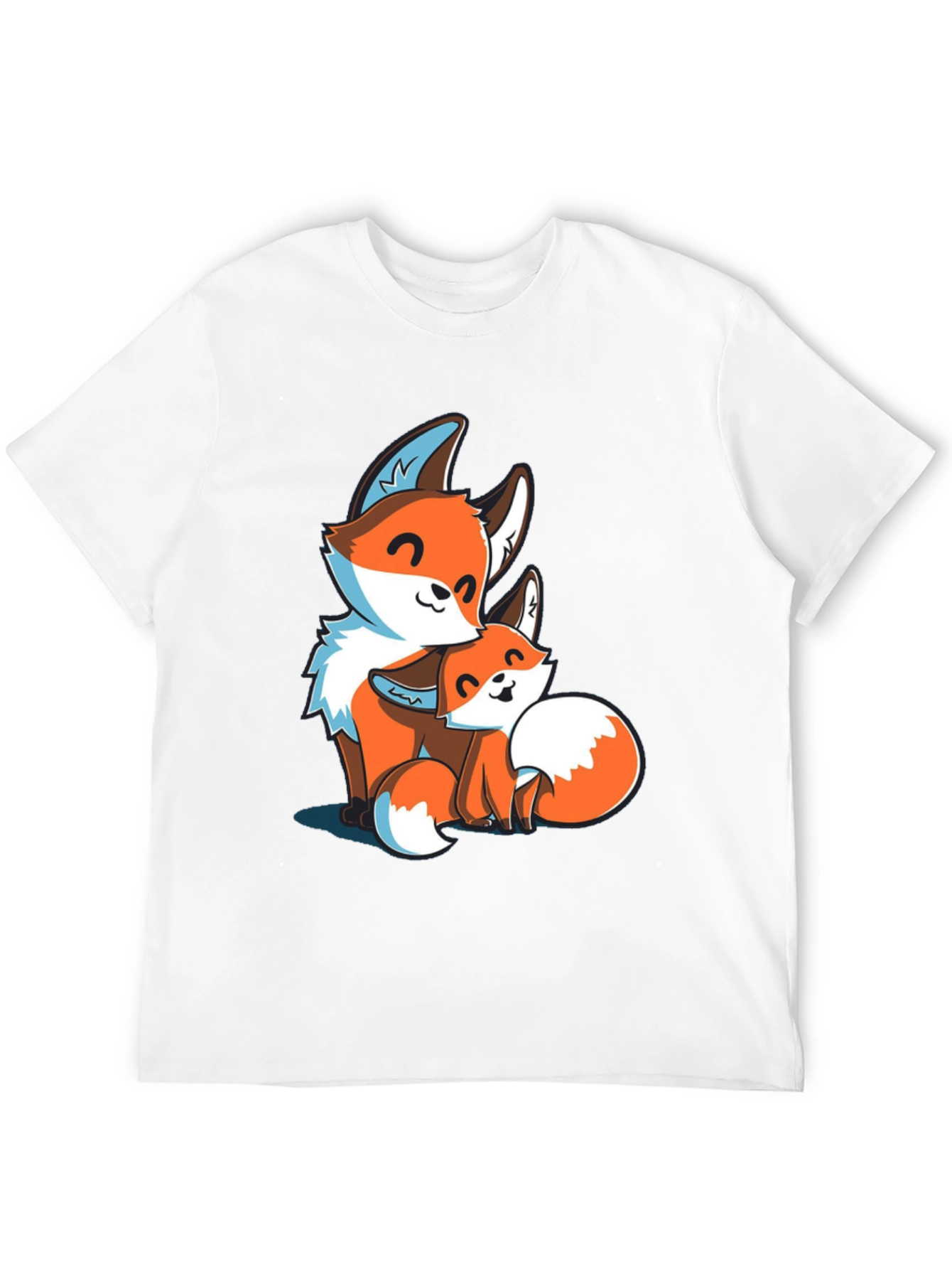 Fox Family Graphic Tee - Black Cotton T-Shirt