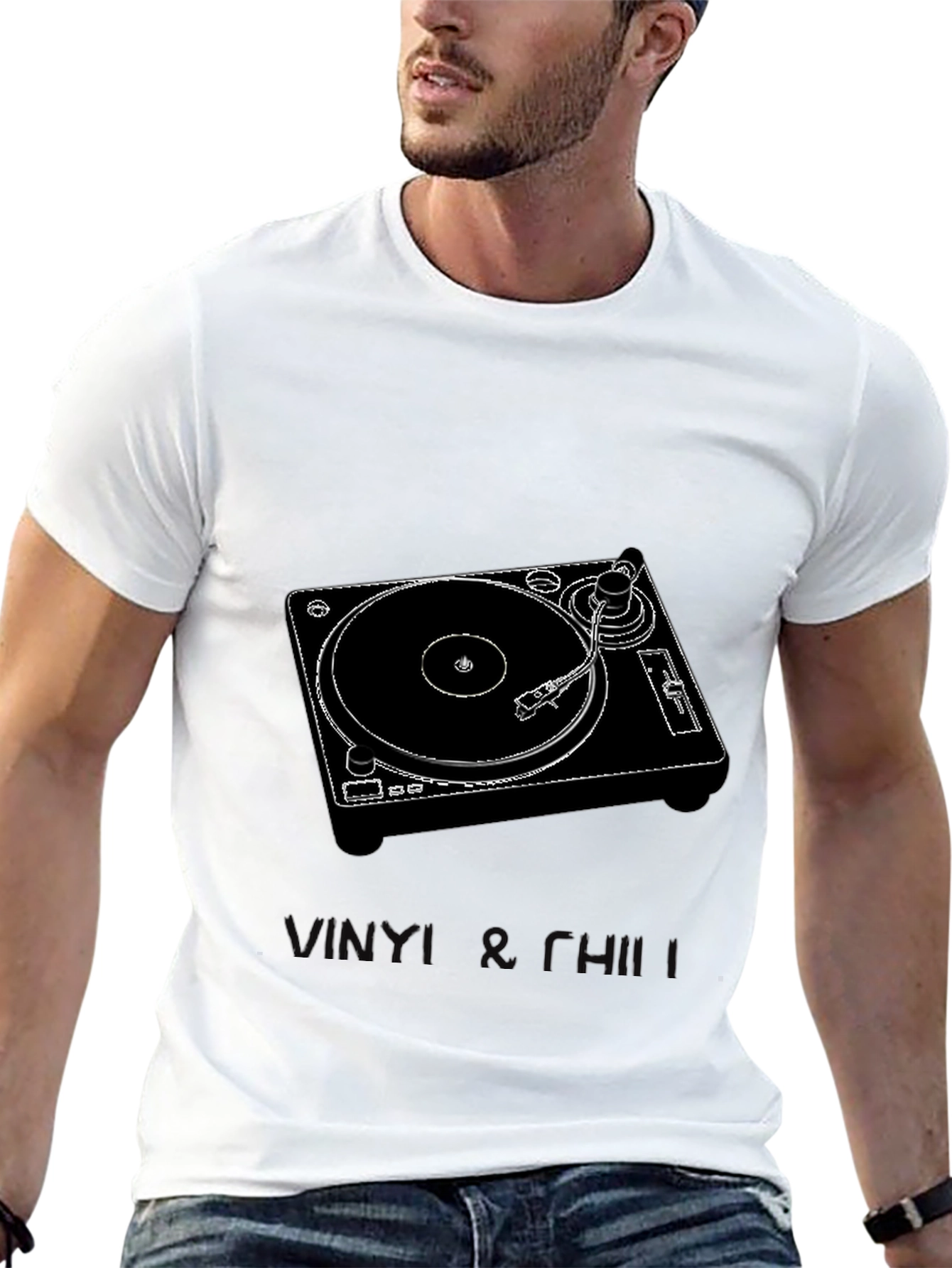 Vinyl Record Player Graphic T-Shirt