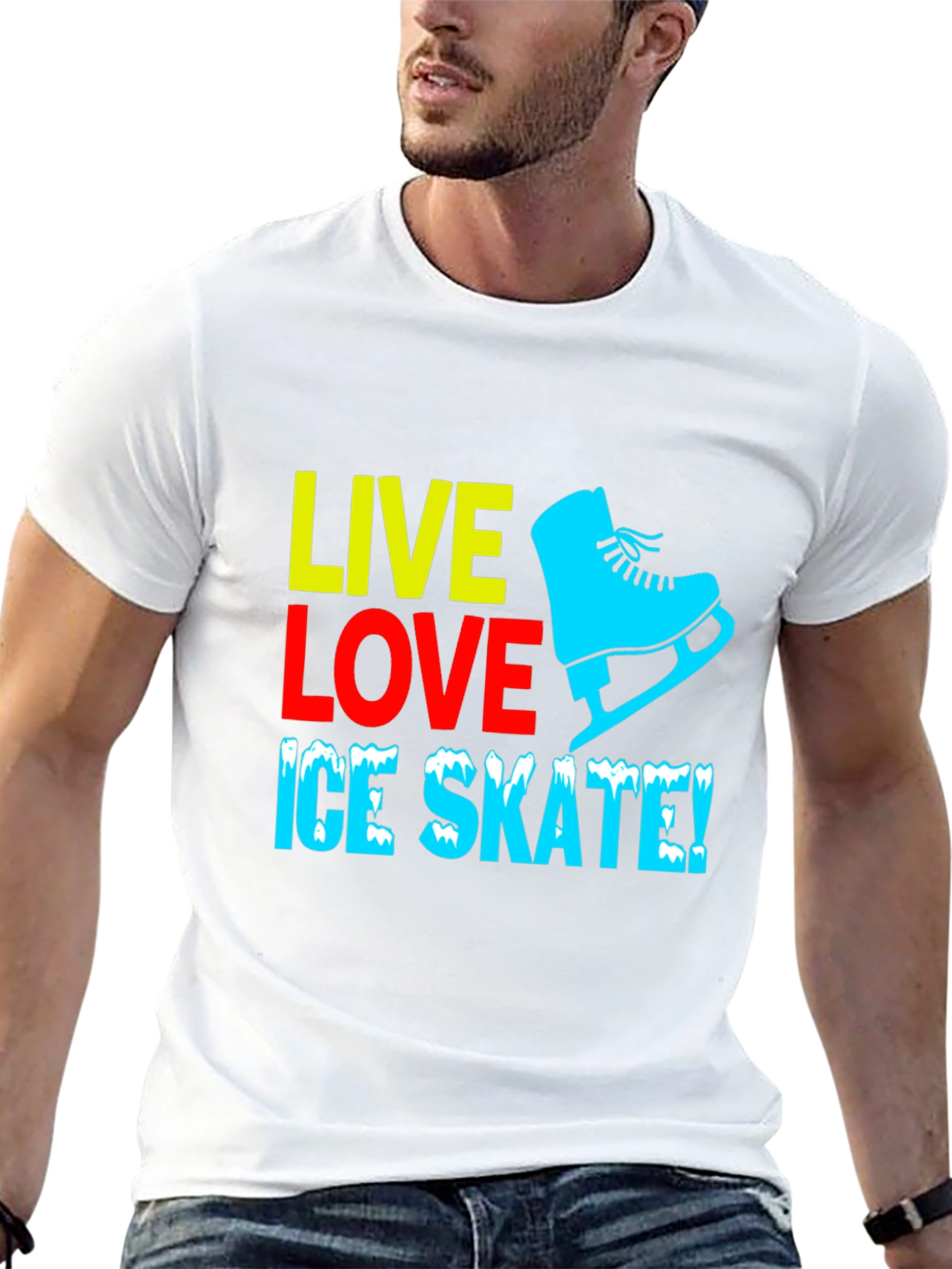 Live Love Ice Skate Graphic T-Shirt