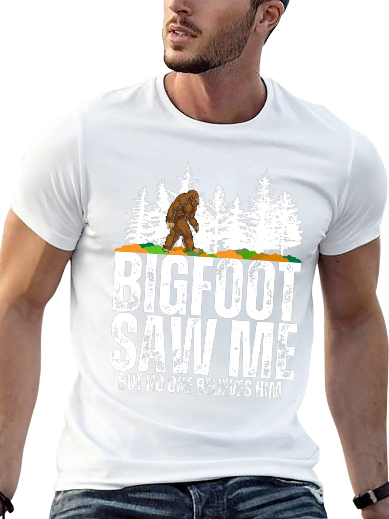 Bigfoot Saw Me Funny Graphic T-Shirt