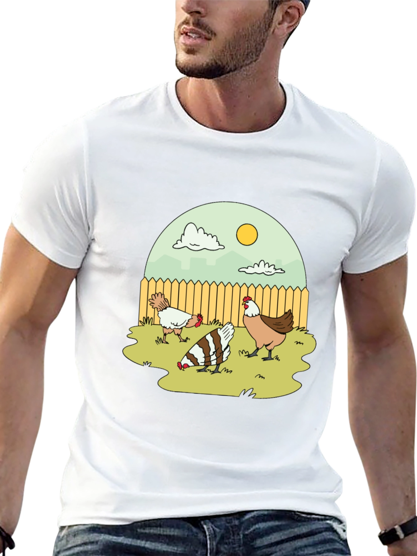 Funny Chicken Yard T-Shirt