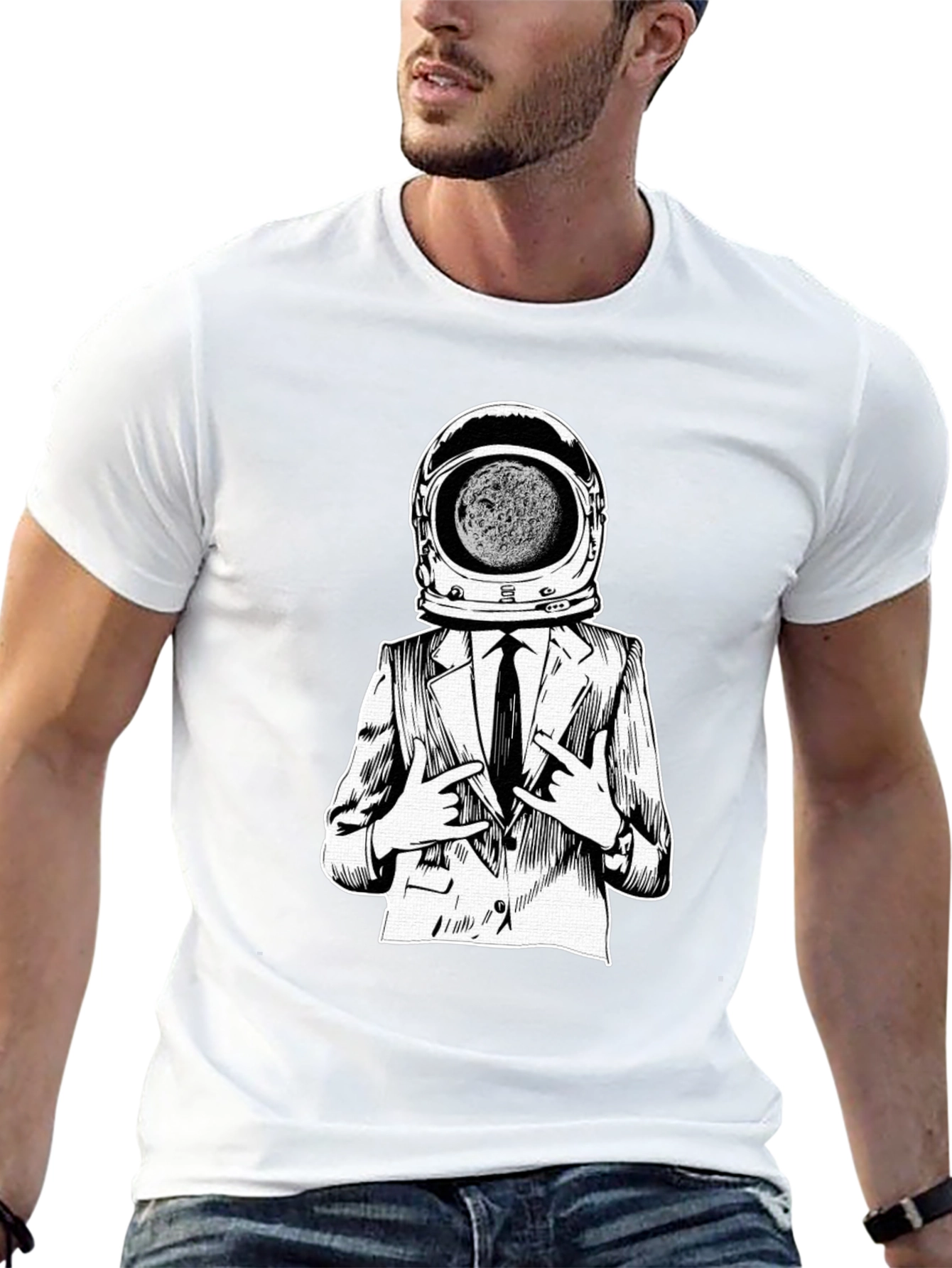 Astronaut Suit T-Shirt - Space Man in Business Suit