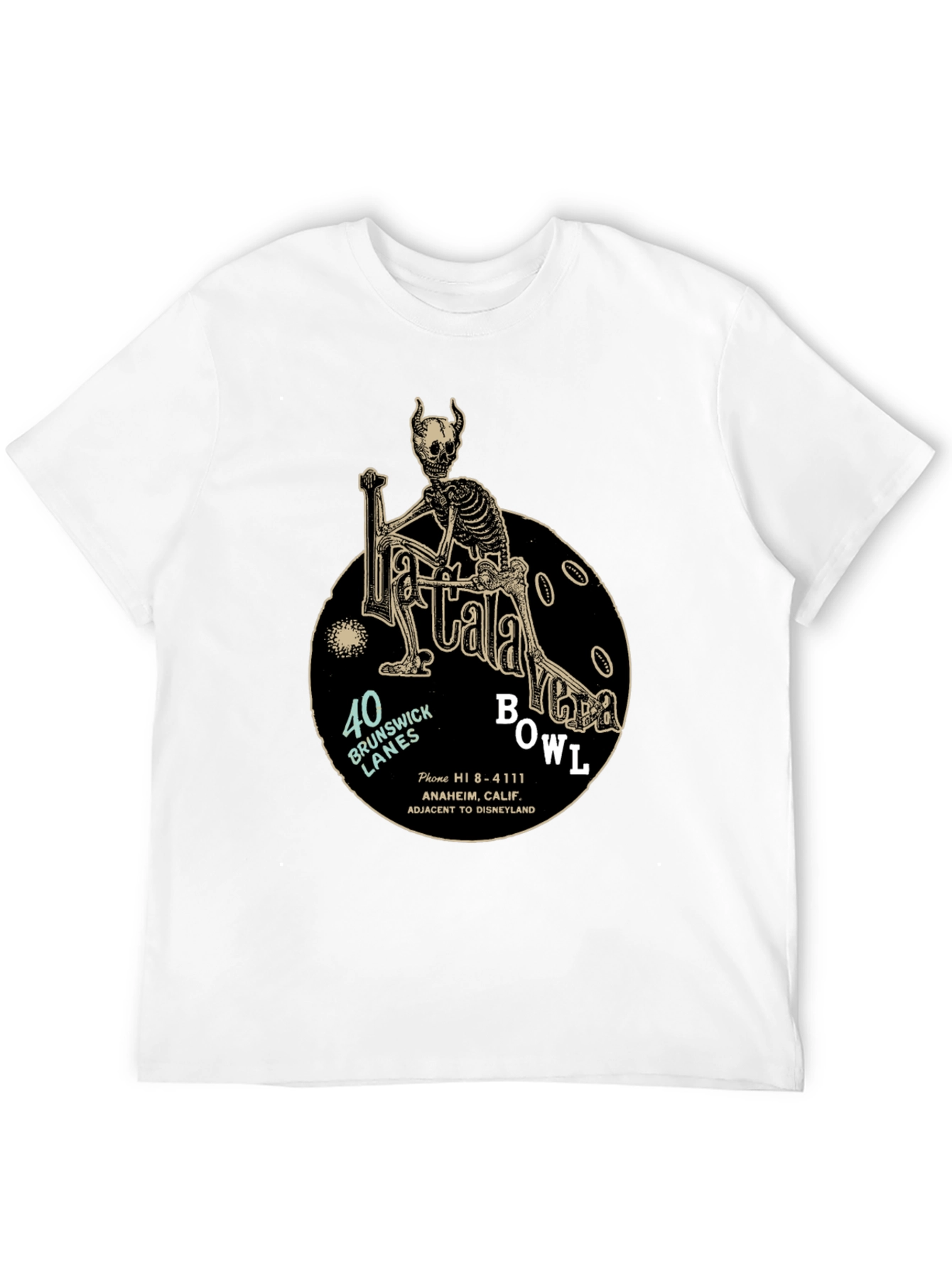 Talavera Bowl Skeleton Graphic Tee - Black