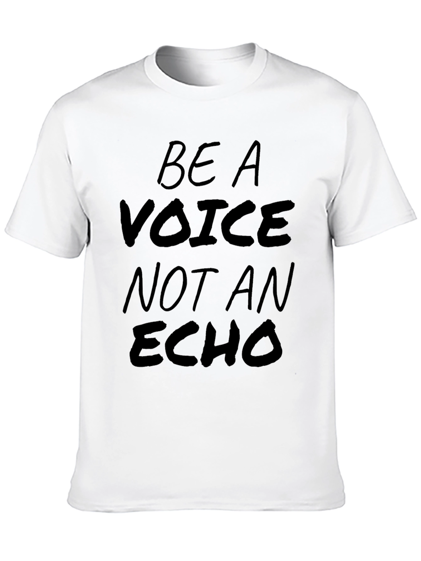 Be a Voice Tee - Black Graphic Slogan T-Shirt