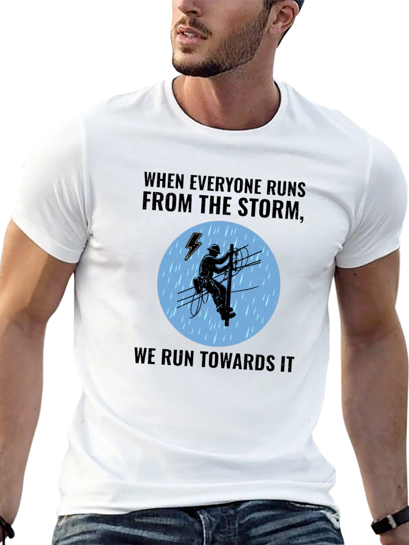 Storm Chaser Lineman T-Shirt
