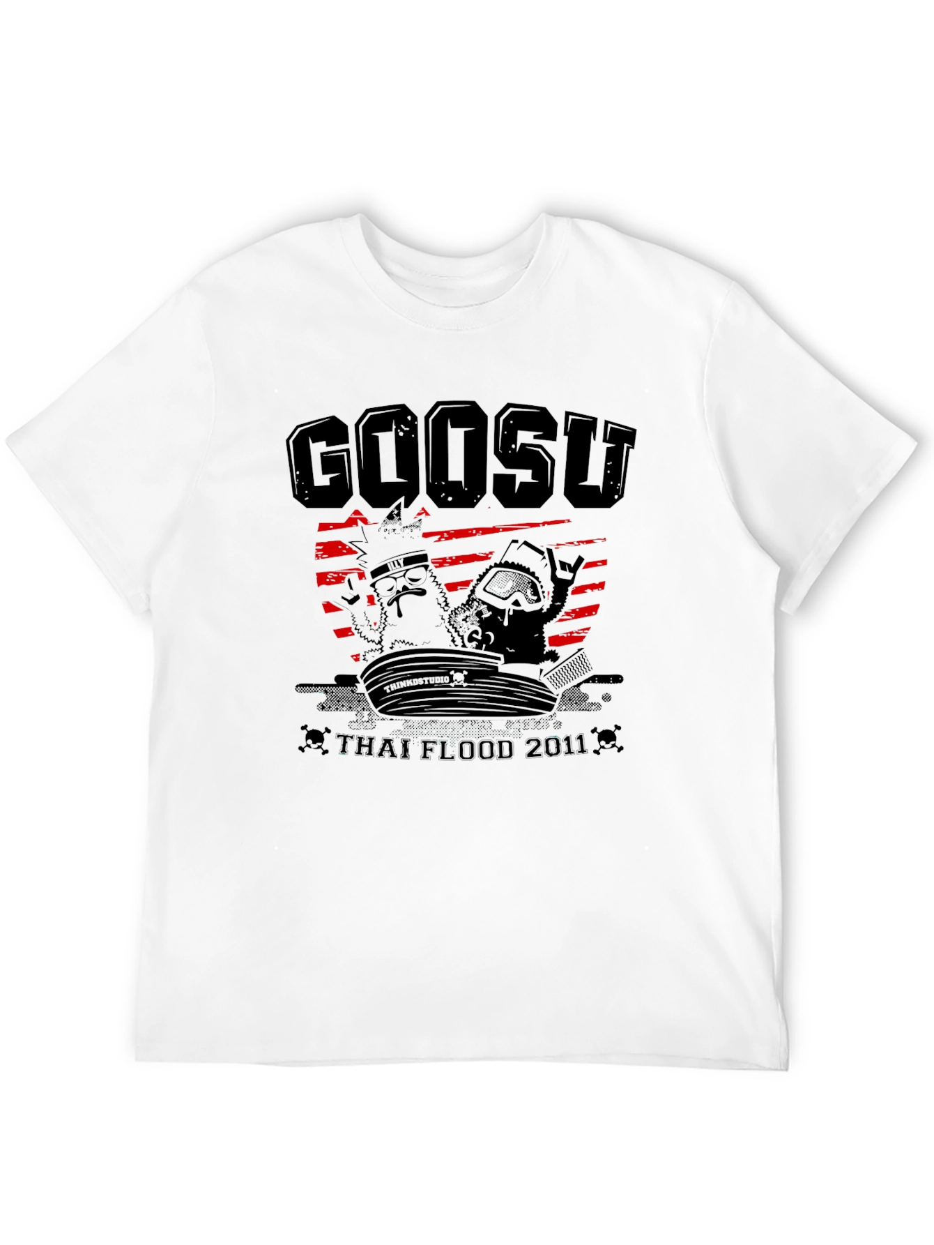 Goosu Thai Flood 2011 Black T-Shirt