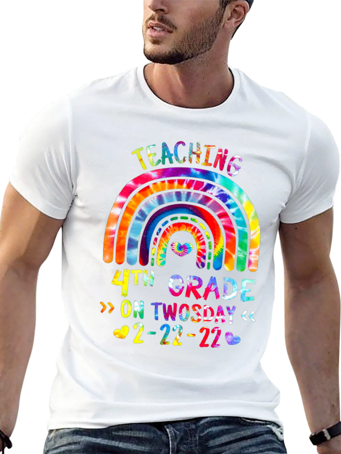 Teaching 4th Grade On Twosday 2-22-22 Tie Dye T-Shirt
