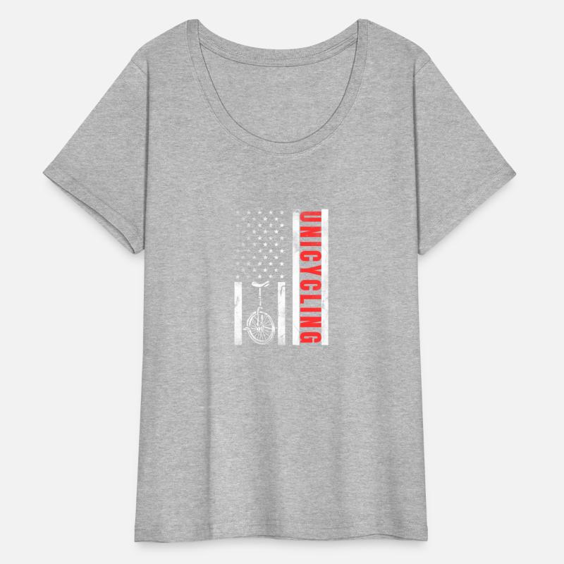 Unicycling Vintage US Flag Proud Unicycle