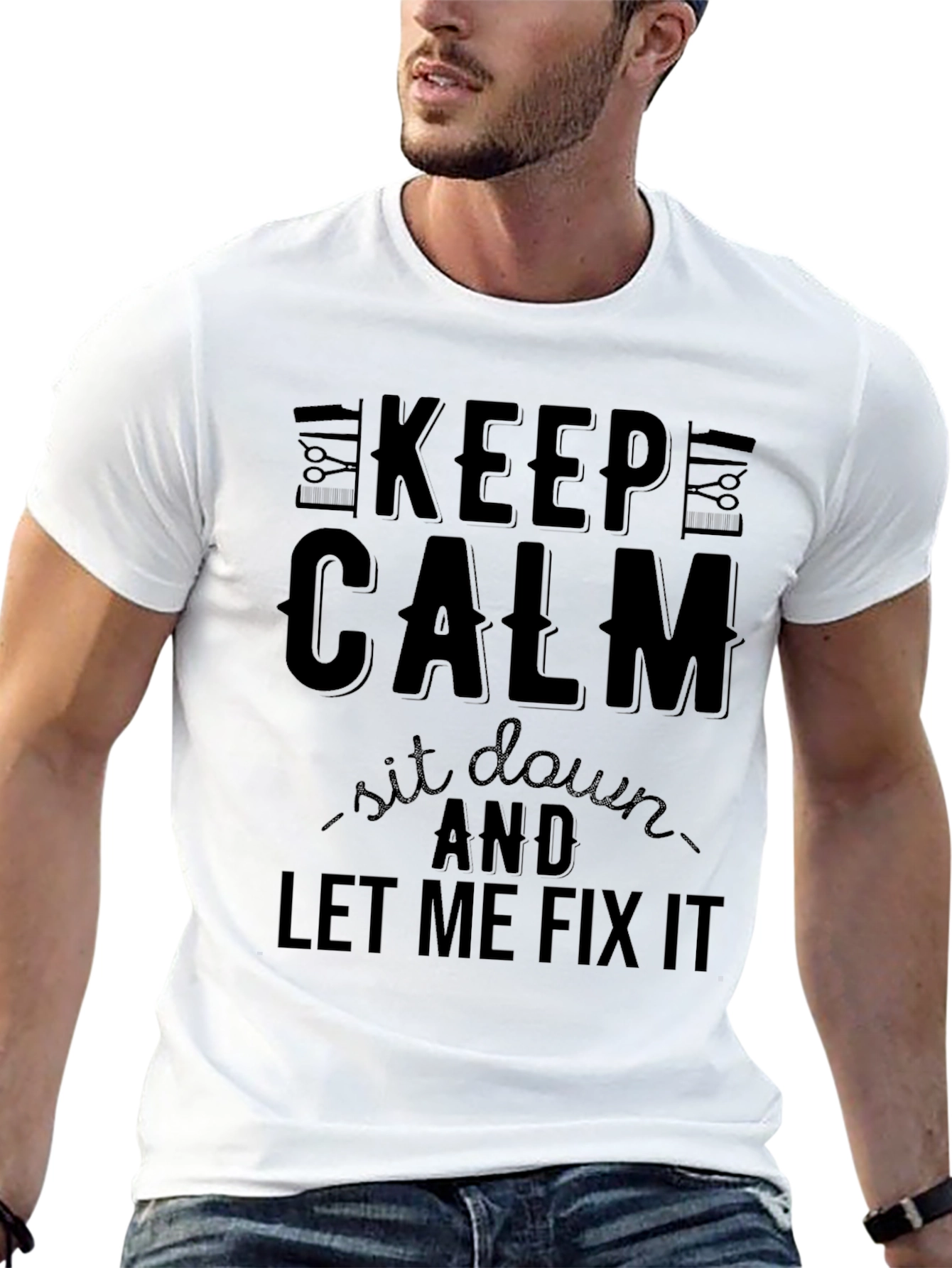 Keep Calm & Let Me Fix It Graphic T-Shirt