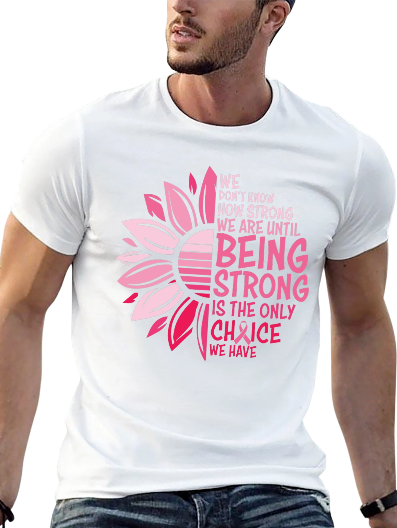 Breast Cancer Awareness T-Shirt Sunflower