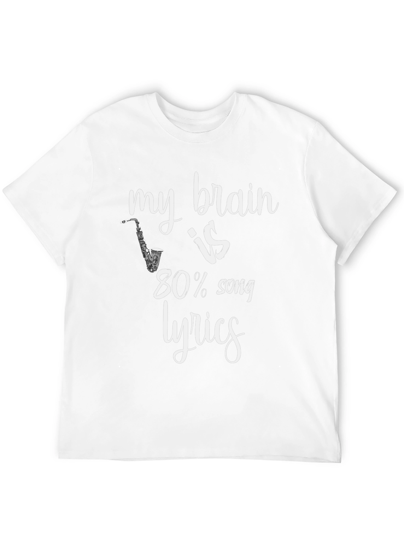 My Brain Is 80% Song Lyrics T-Shirt