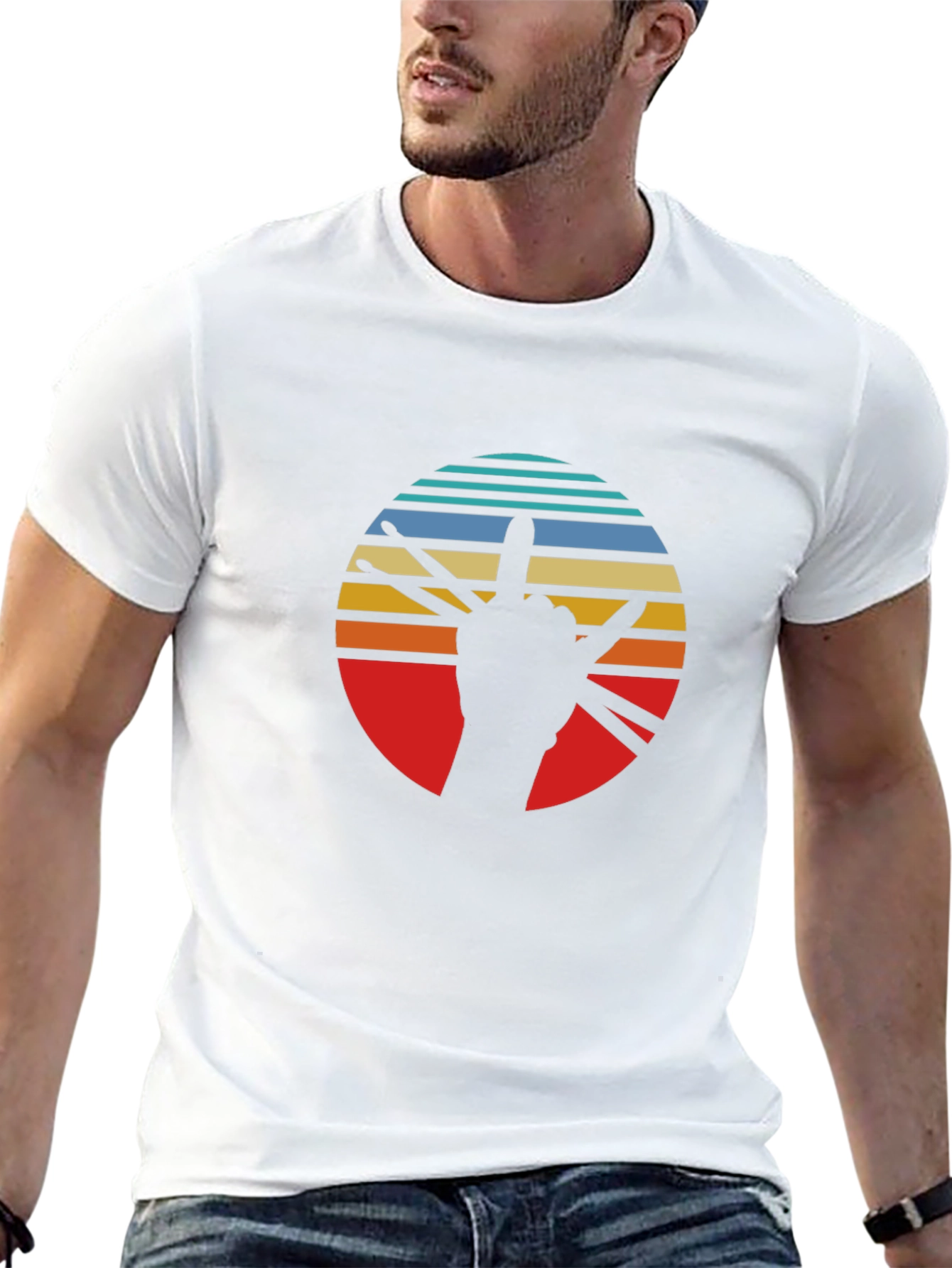Drummer Sunset Graphic Tee - Black