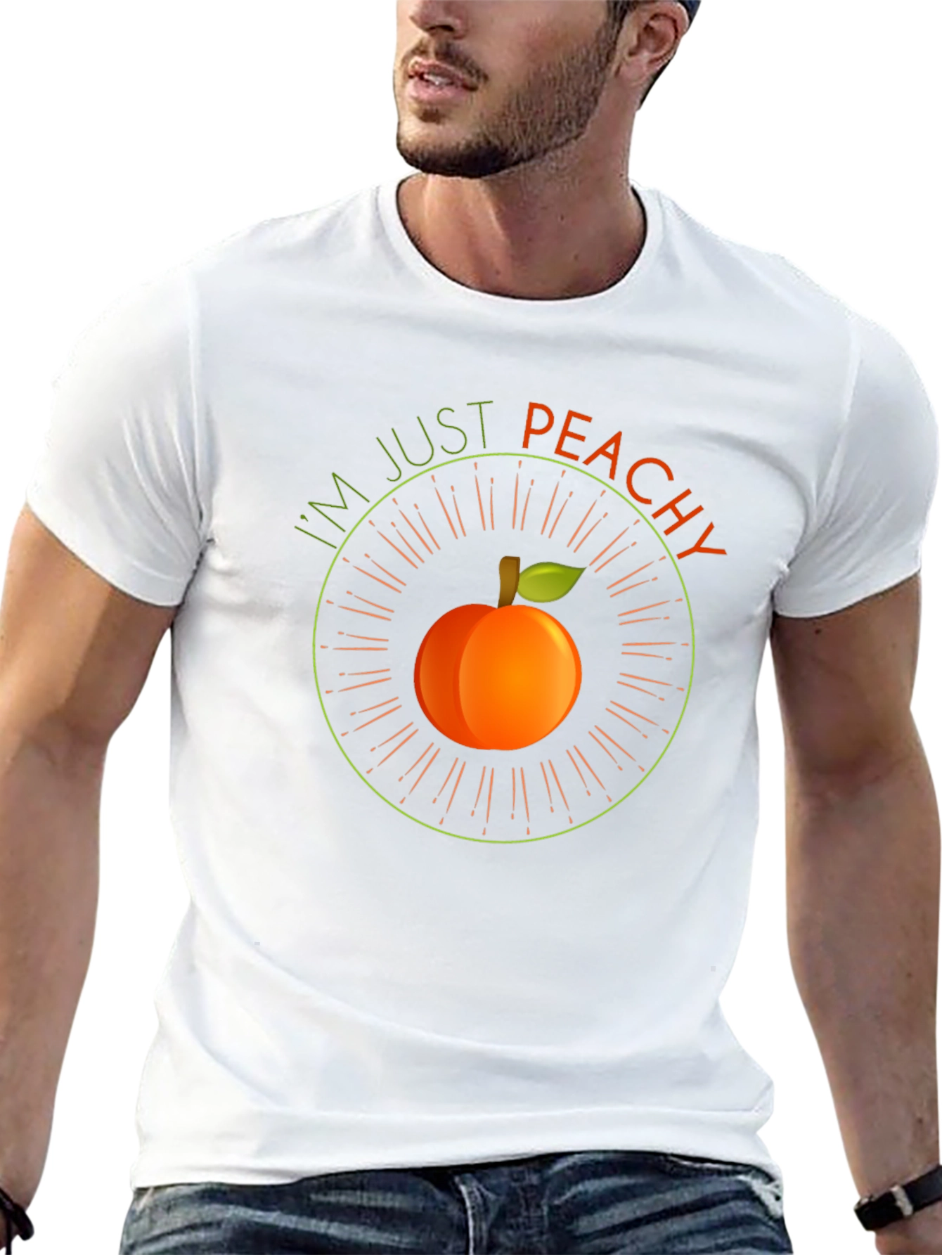 Im Just Peachy T-Shirt - Cute Fruit Graphic Tee