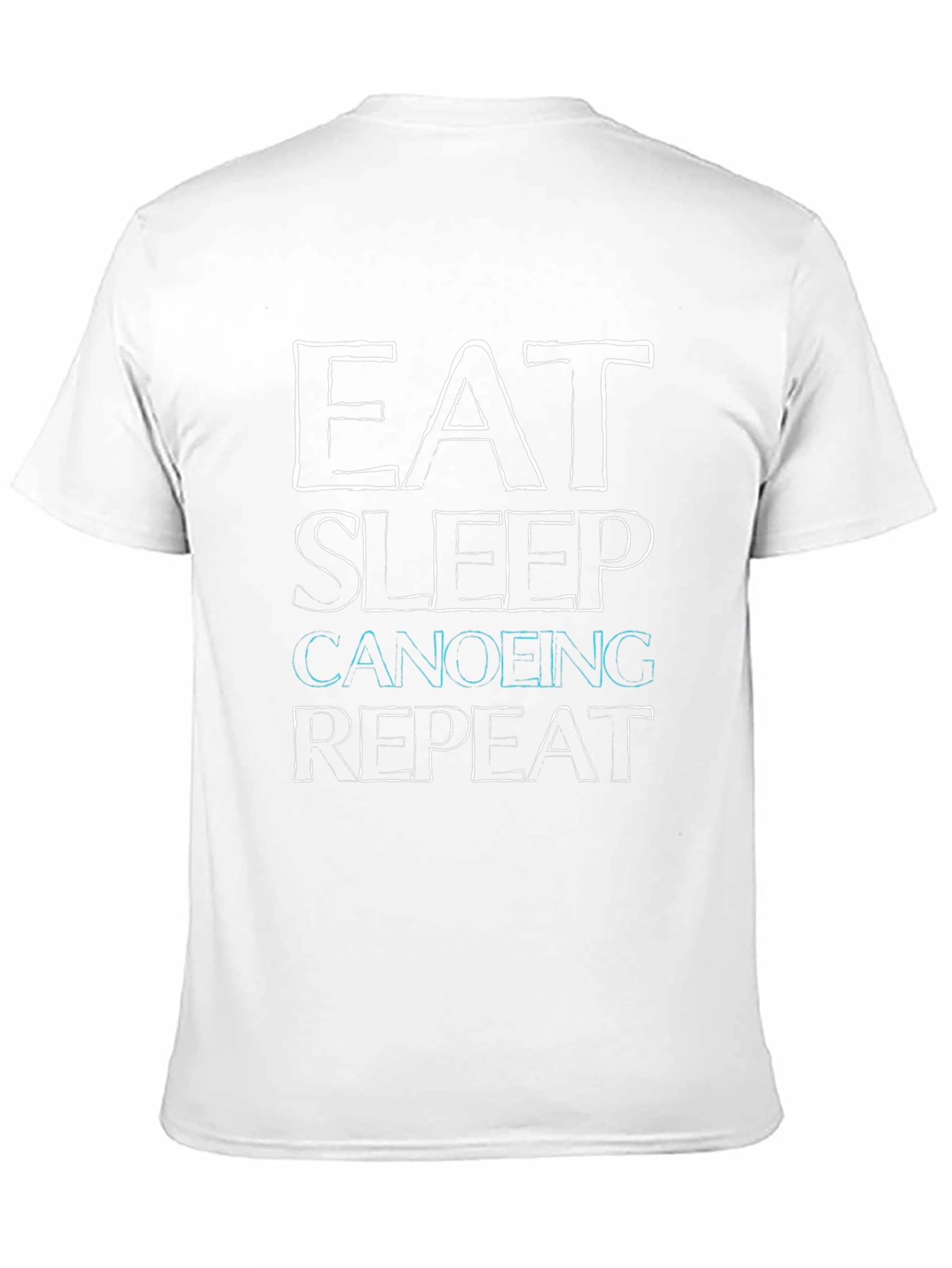 Eat Sleep Canoeing Repeat Black T-Shirt