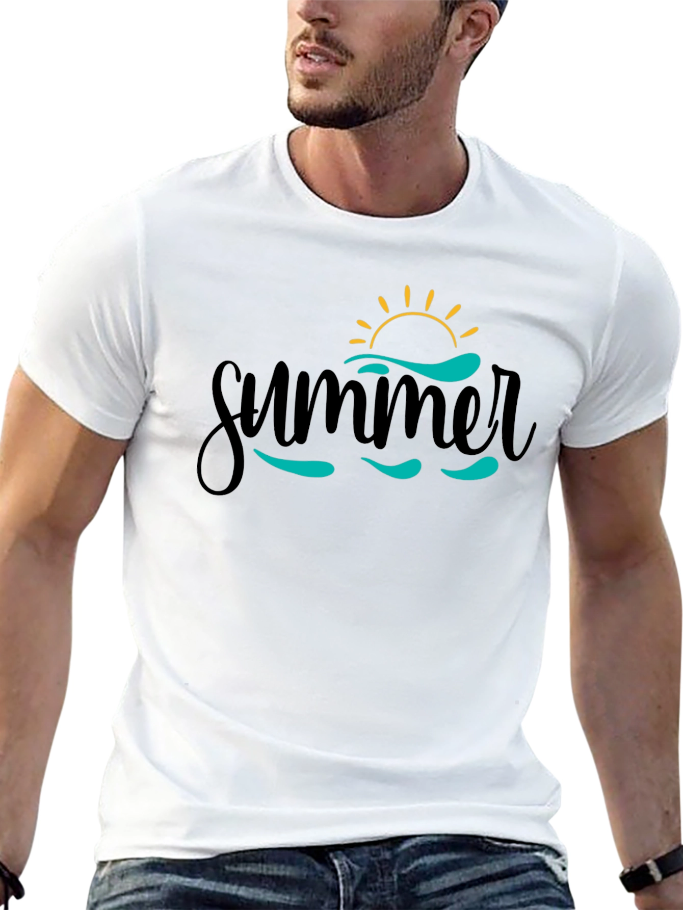 Summer Vibes Graphic Tee - Black