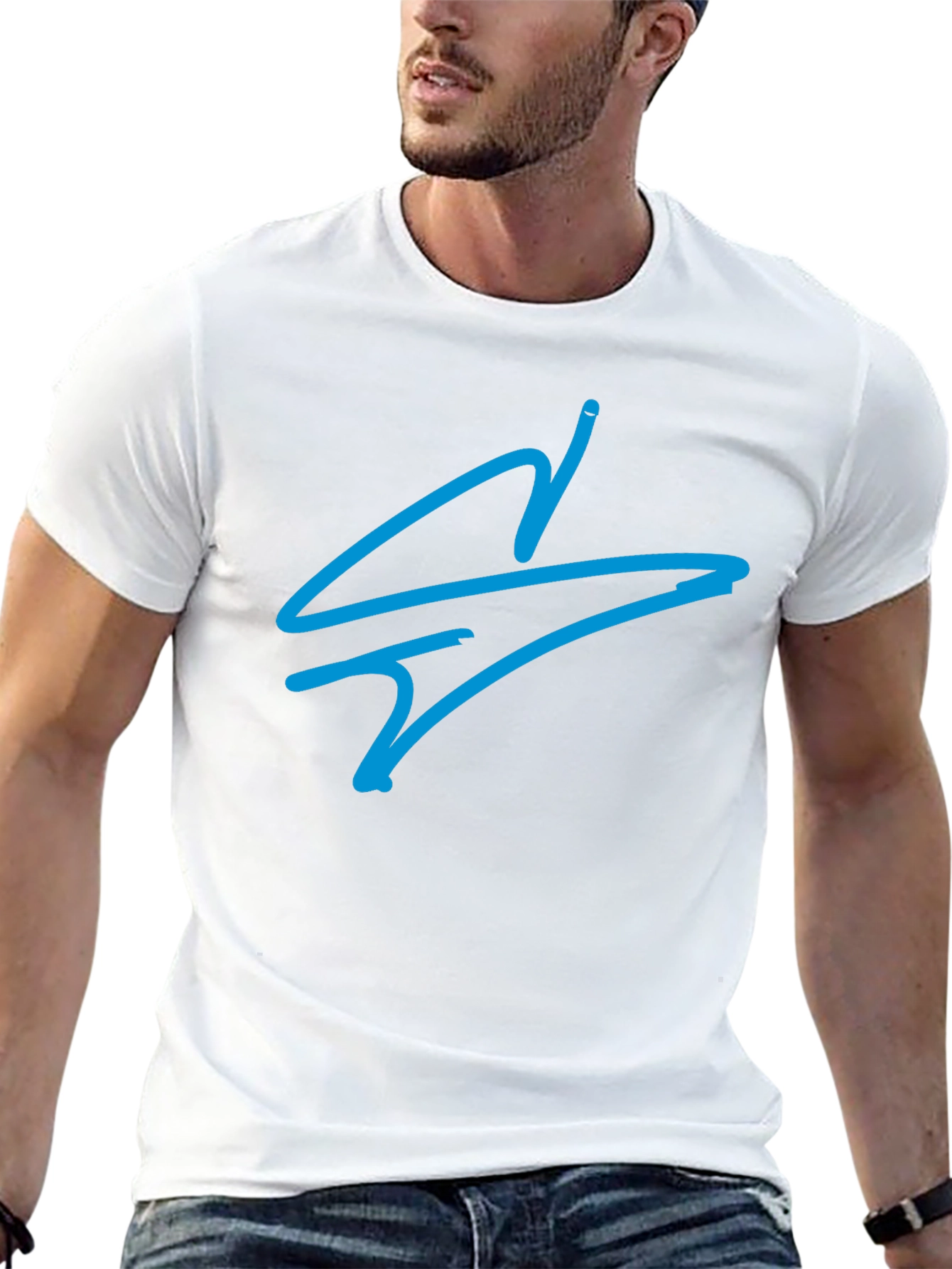 Cool Blue Symbol Black T-Shirt