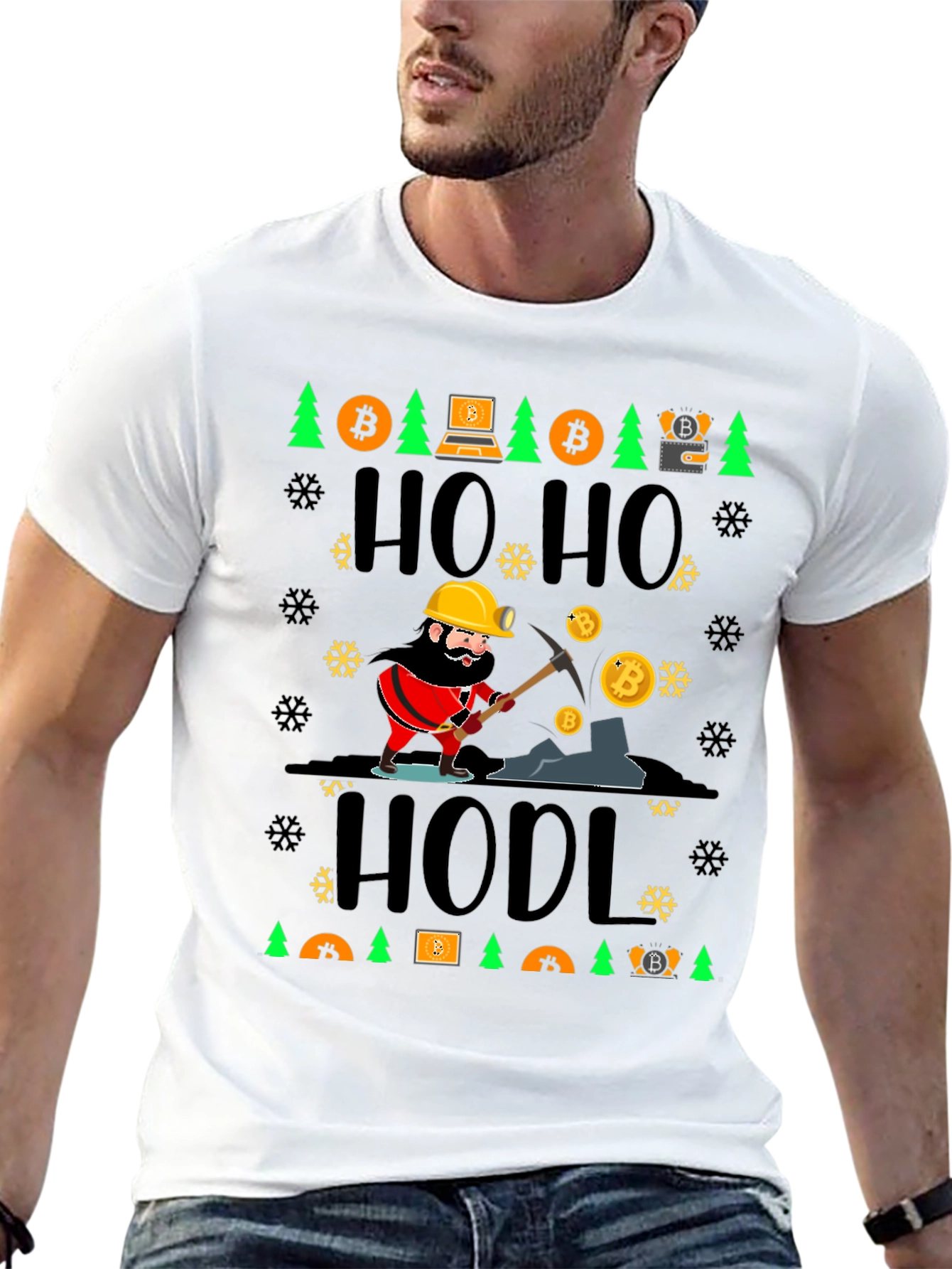 Bitcoin HODL Ugly Christmas Sweater T-Shirt