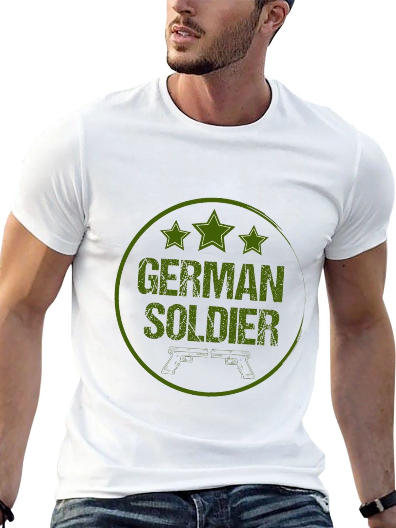German Soldier Graphic Tee - Military Style