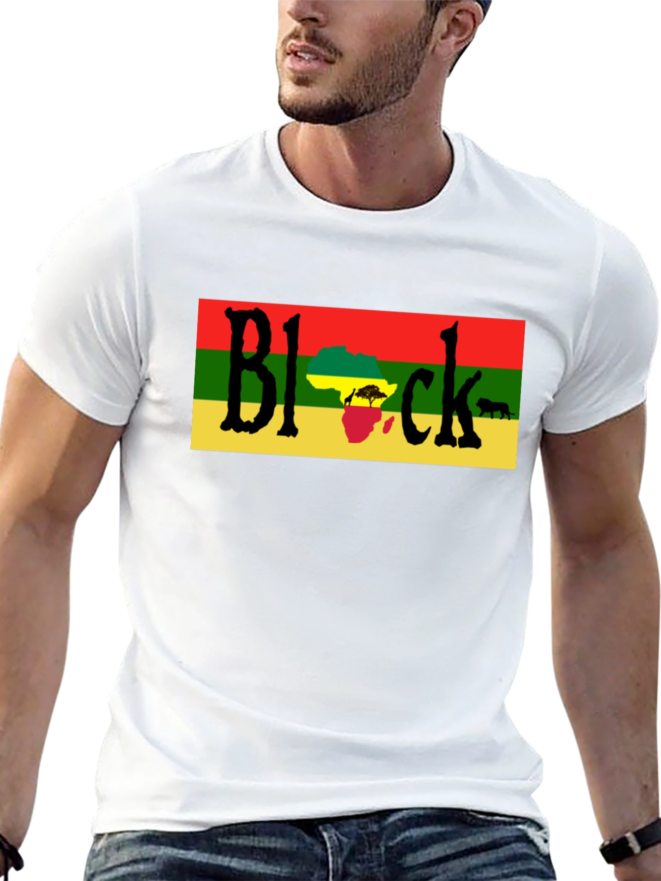 Black Pride African Flag Graphic T-Shirt