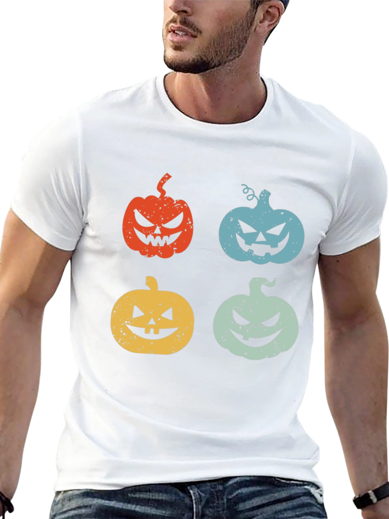 Retro Halloween Pumpkin T-Shirt