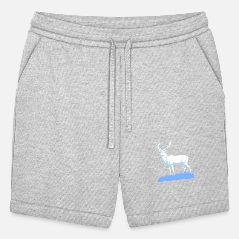 White Stag Deer Standing In Grass