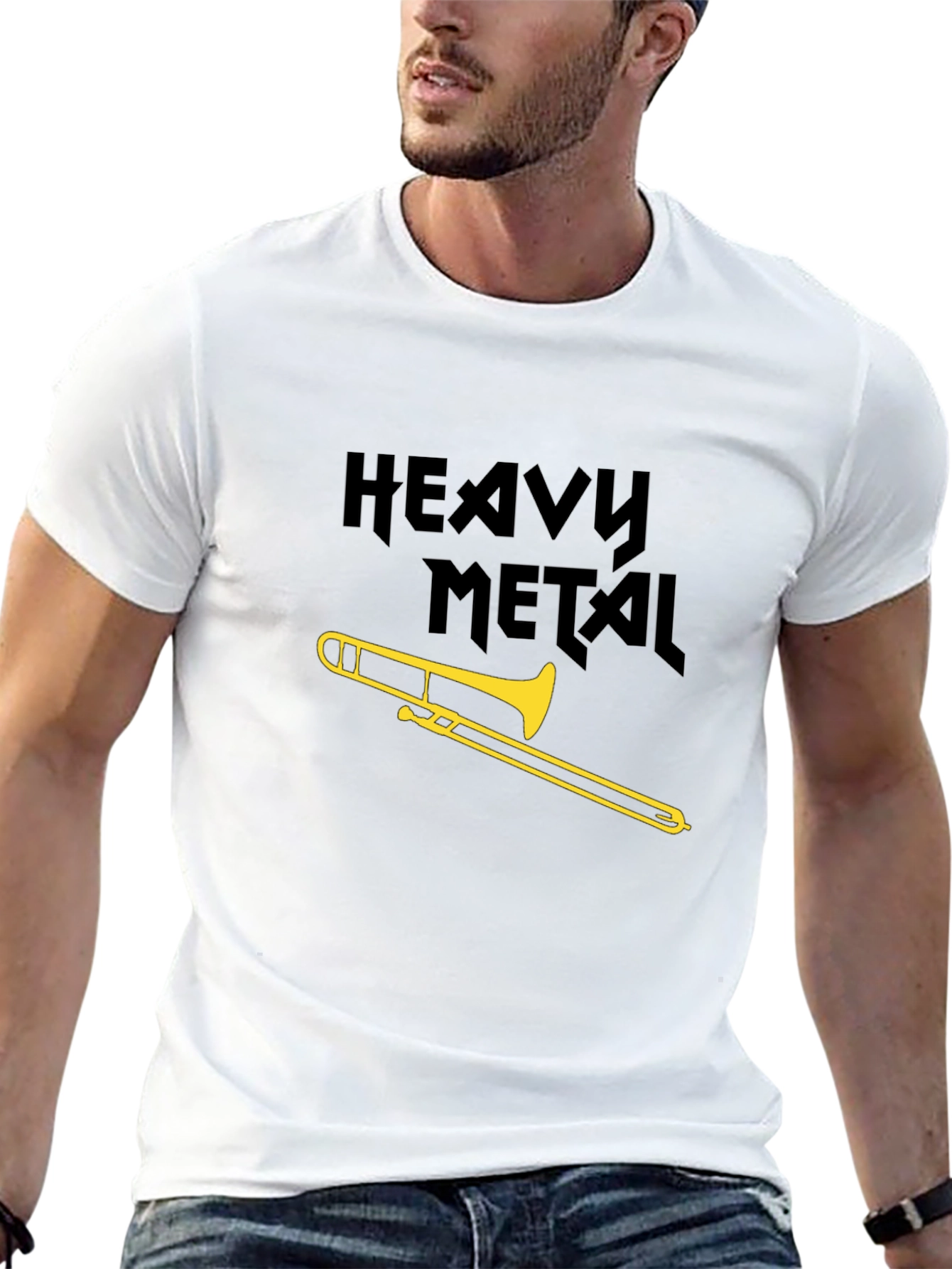Heavy Metal Trombone Graphic T-Shirt