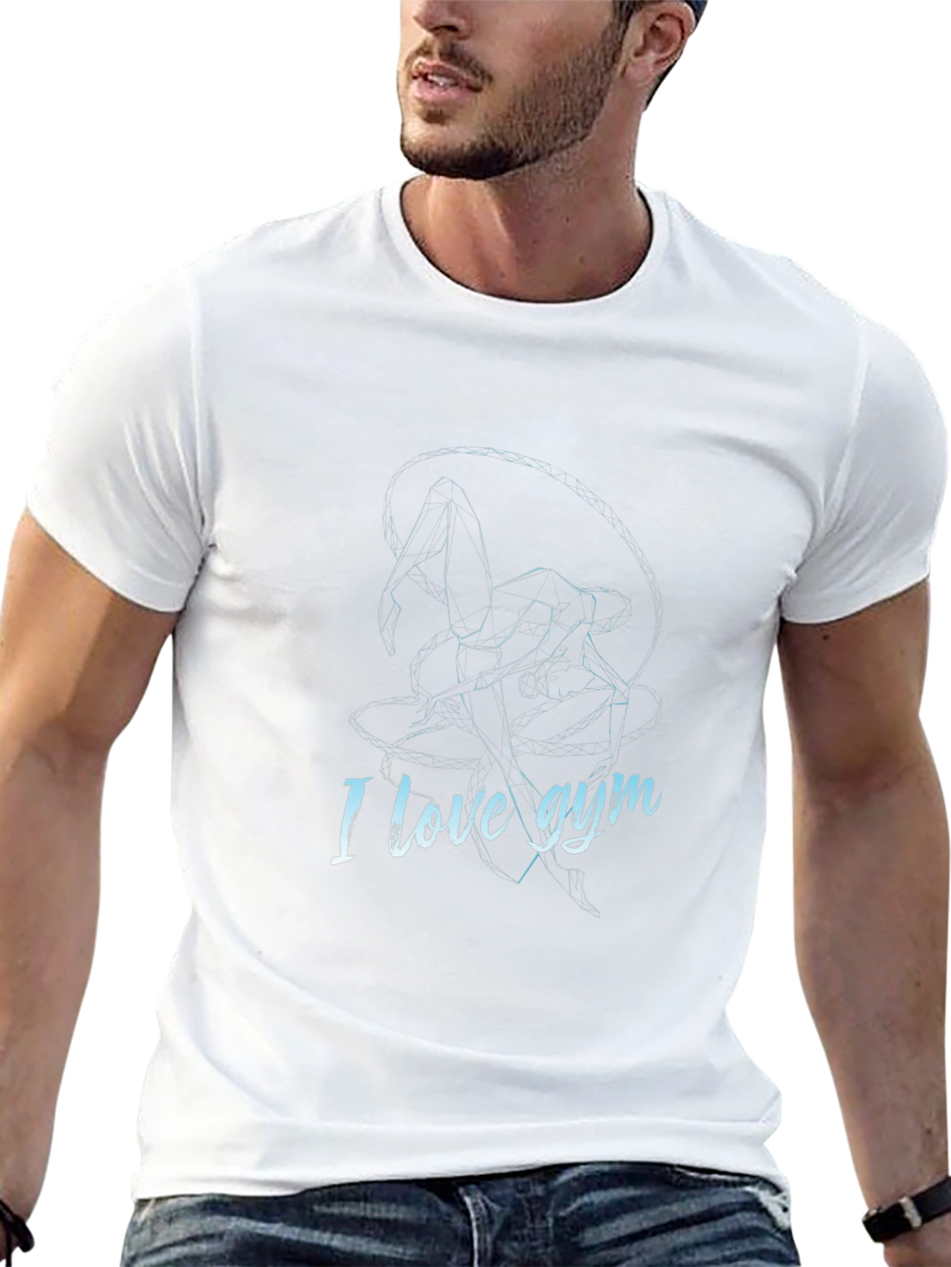 I Love Gym Graphic Tee - Mens Black T-Shirt